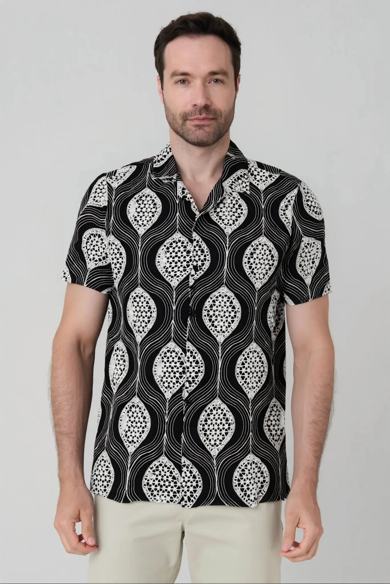 Camisa Manga Corta tejida Jon Sonen 100% algodón - imagen 1