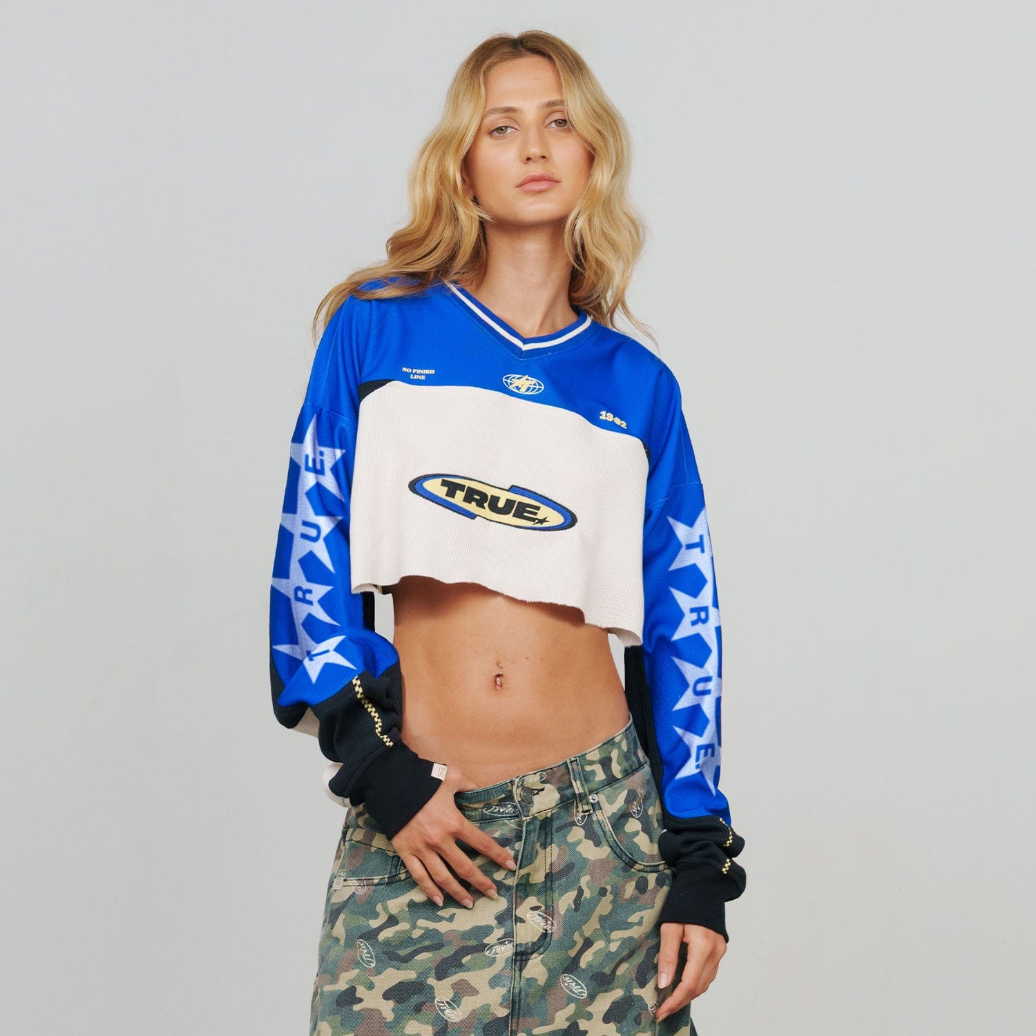 Racing Cropped LS Shirt - Blue - imagen 3