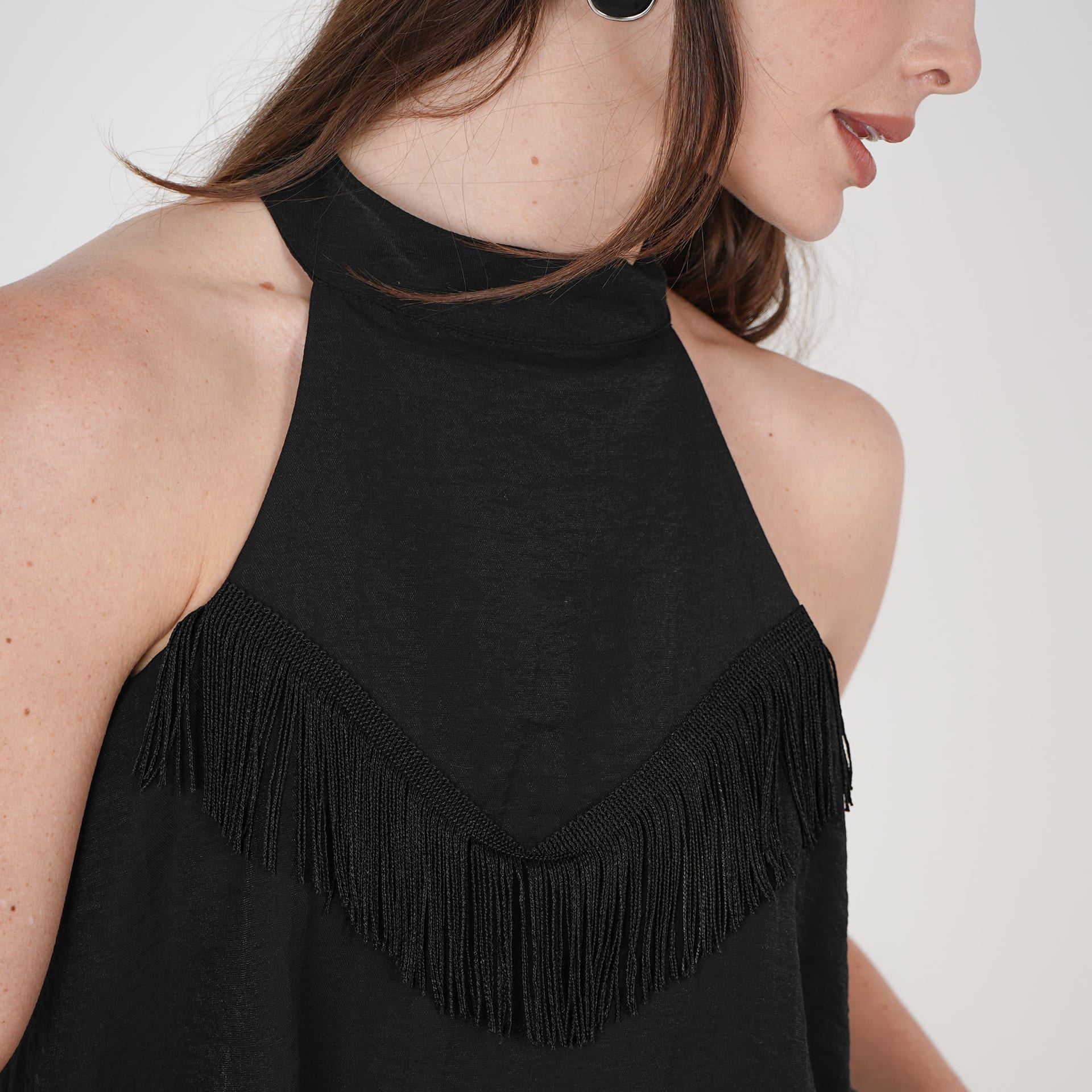 Blusa Cuello Alto Manga Sisa - imagen 3