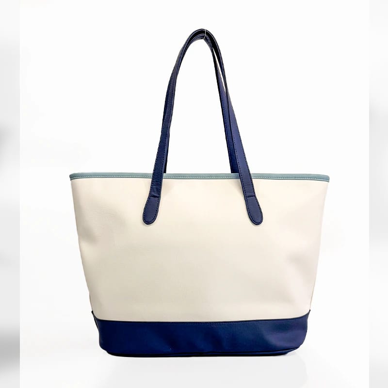 Cartera Boston Para Mujer Marfil con Azul Pop Of Colors - imagen 4