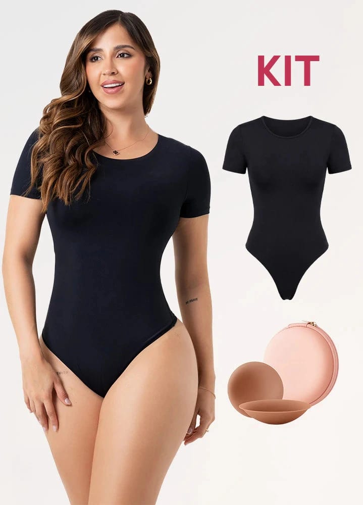 Kit Salome TD01L5: Body Manga Corta + Cubre Pezones Invisibles - imagen 4