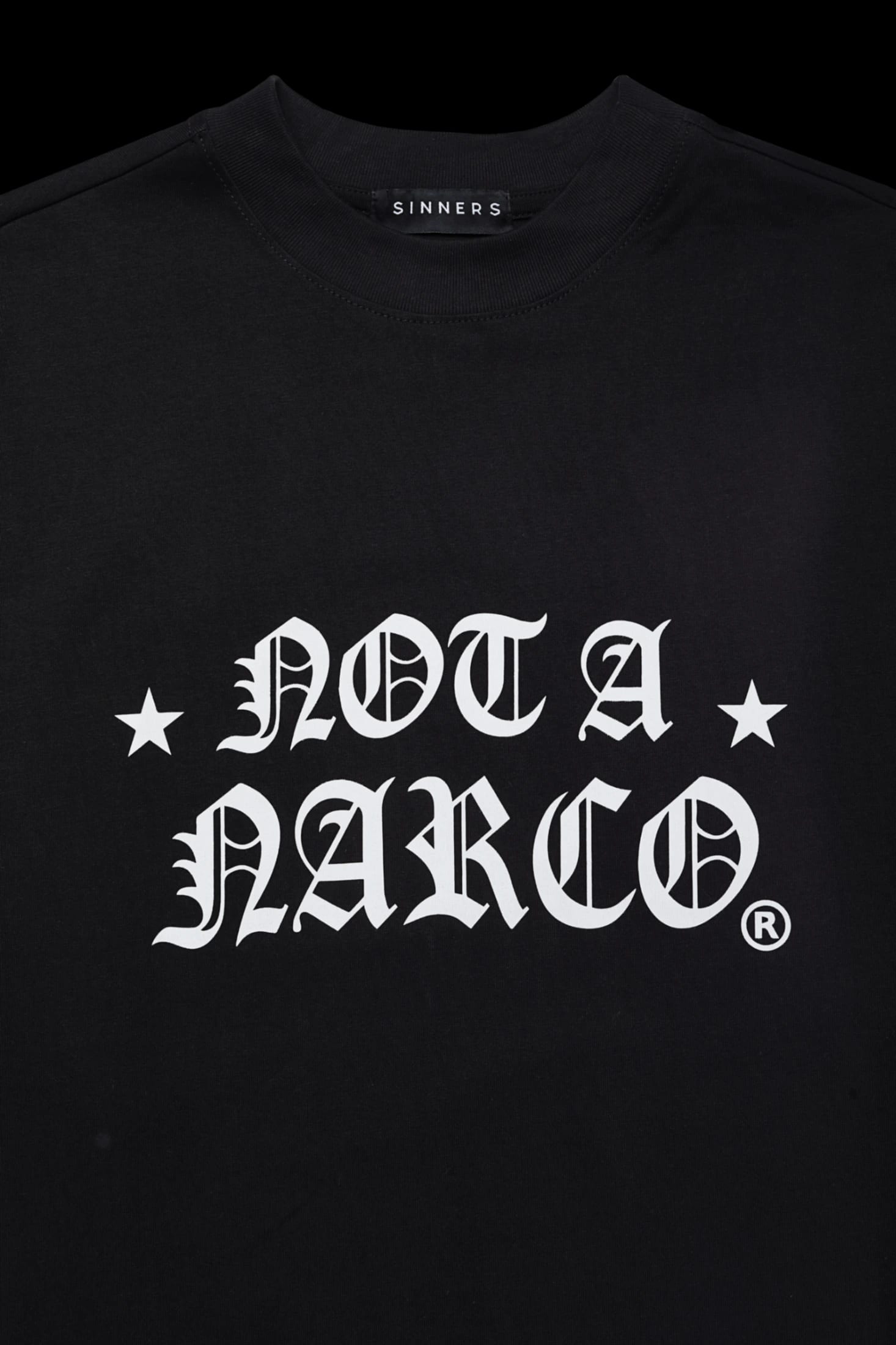 NOT A NARCO STAR BLACK T-SHIRT - imagen 4