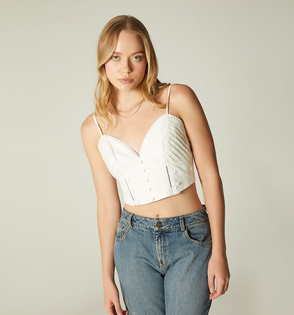 Blusa tiras de amarre en espalda - imagen 2