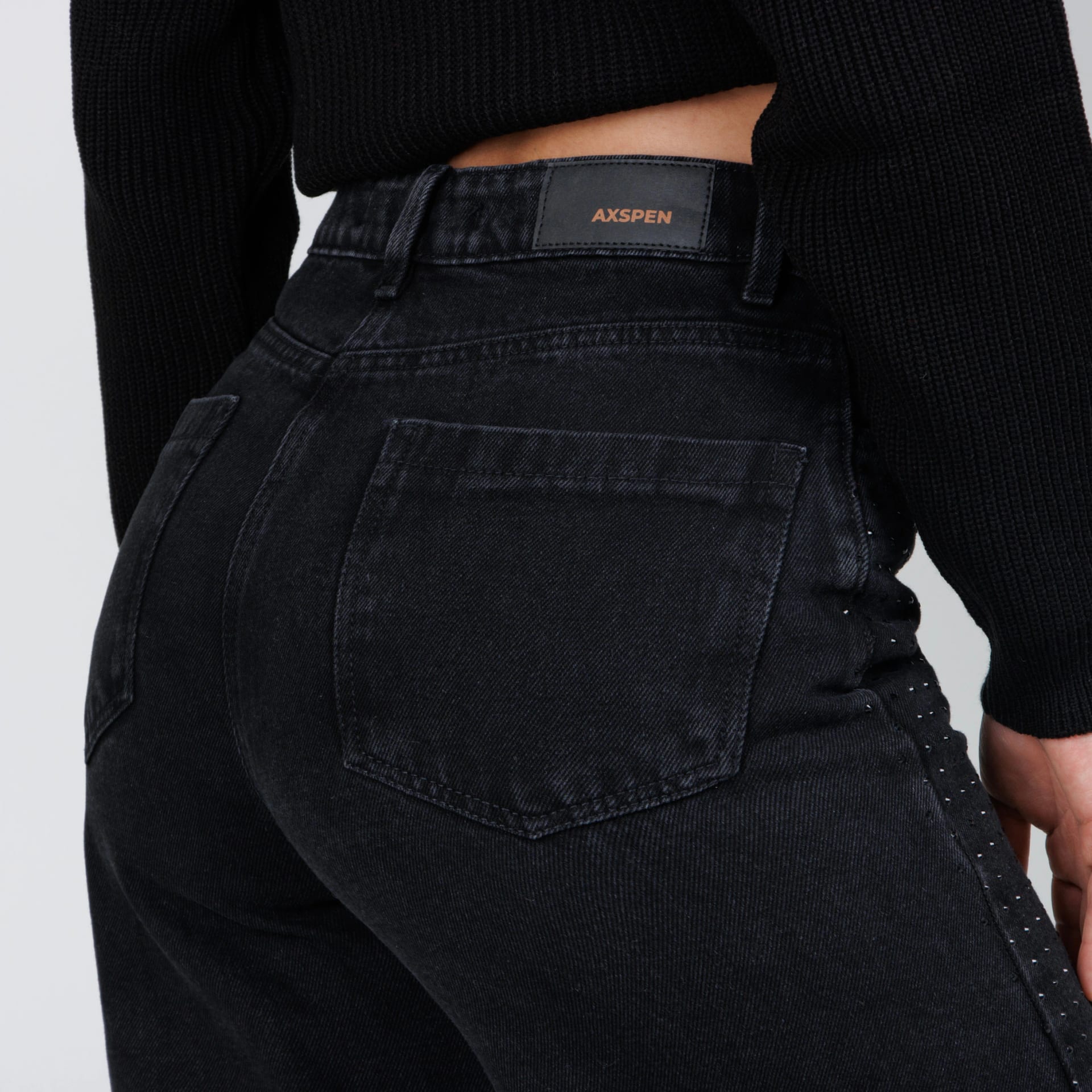 Jean Axspen Wide Leg Ax-2839 Gris Oscuro - imagen 4