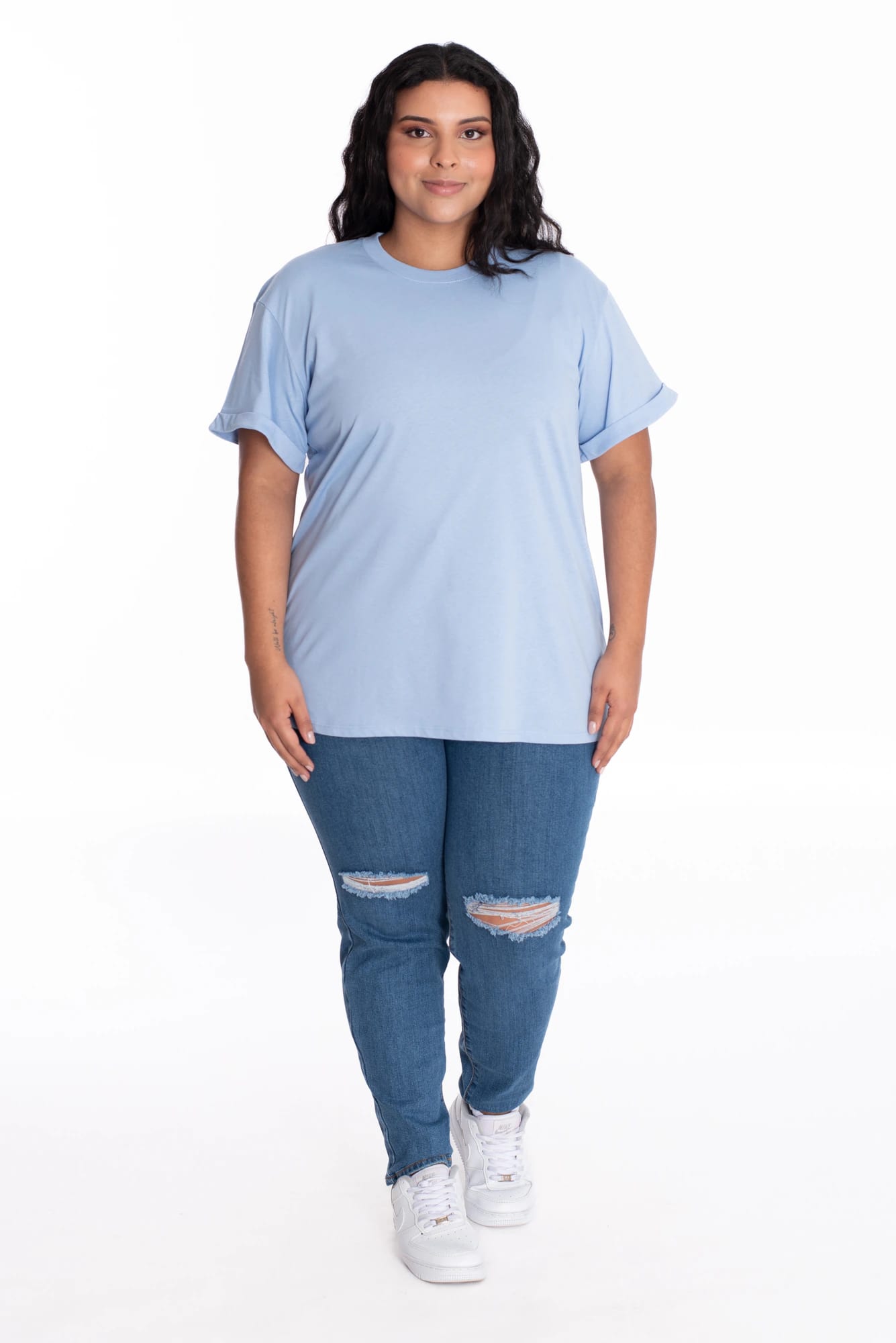 Camiseta Oversize Azul Claro - imagen 9