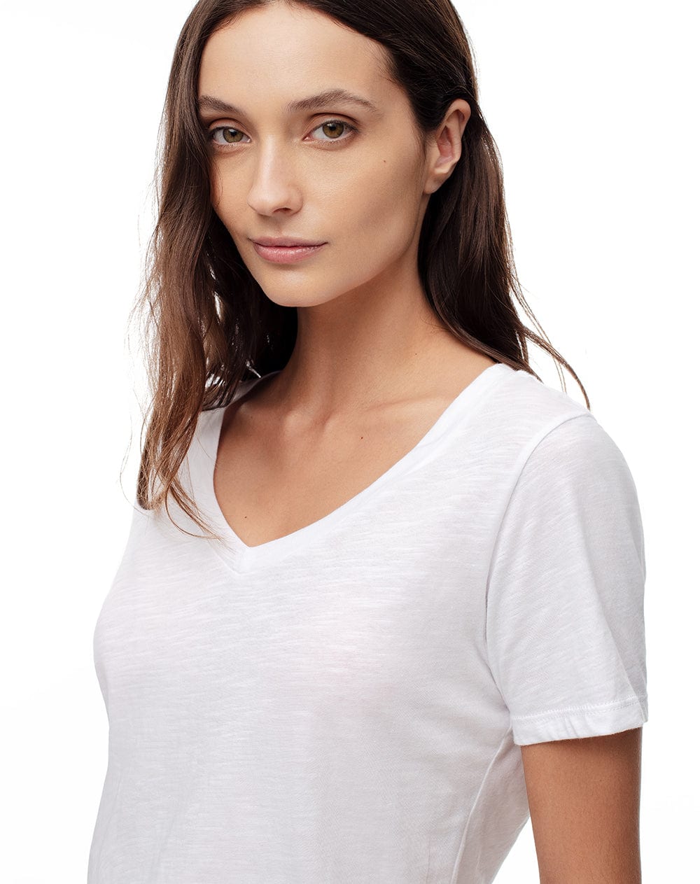 Camiseta regular algodón blanca mujer - imagen 3