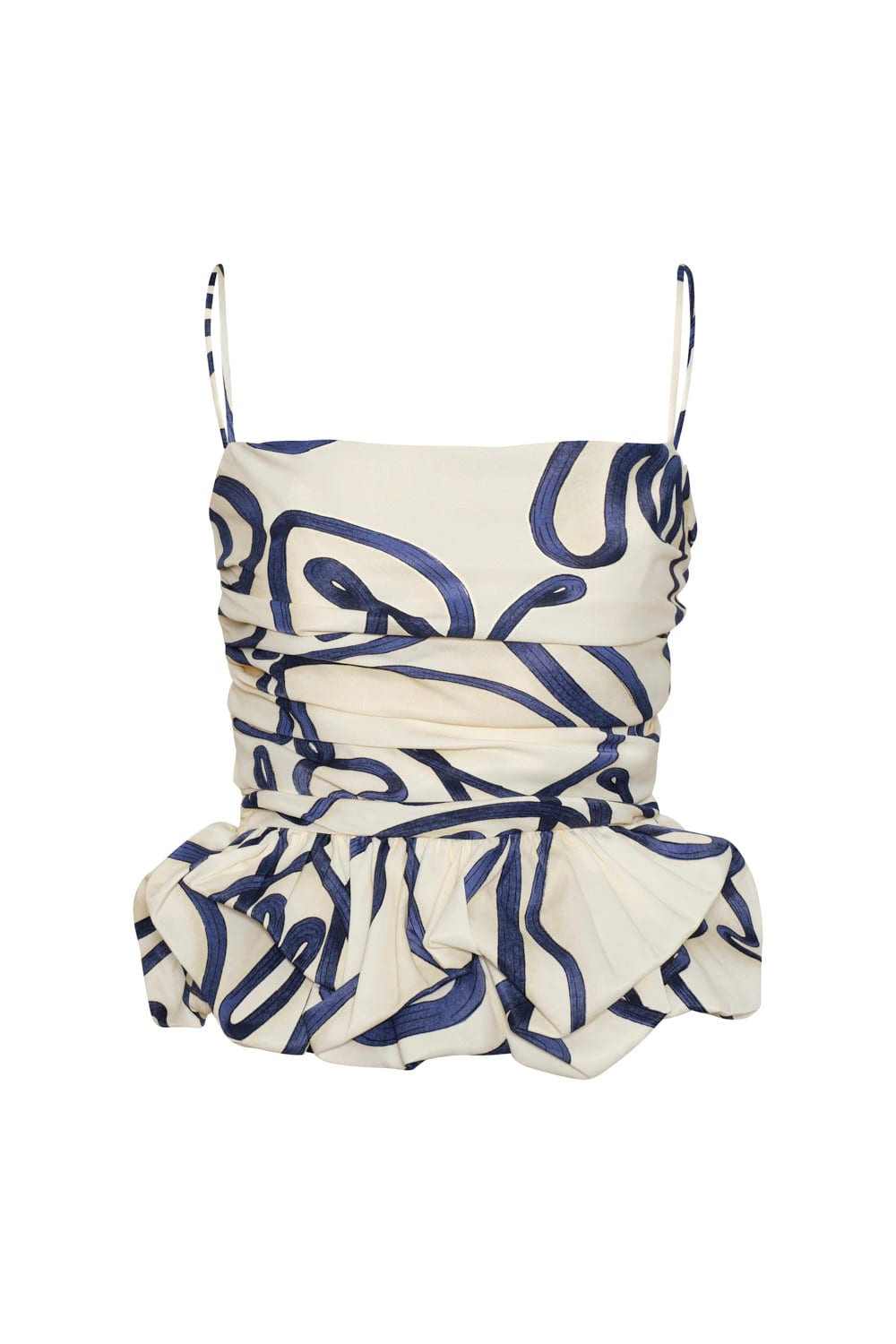 Crop top Maia ivory navy - imagen 1