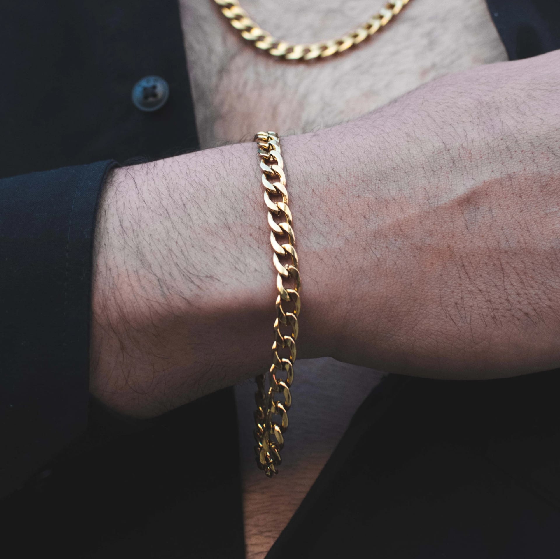 Pulsera cubana GOLD - imagen 1