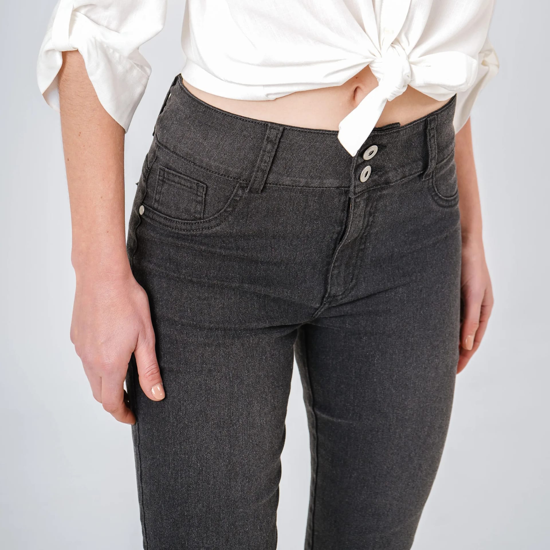 Jean Tiro Medio Bota Skinny - imagen 2