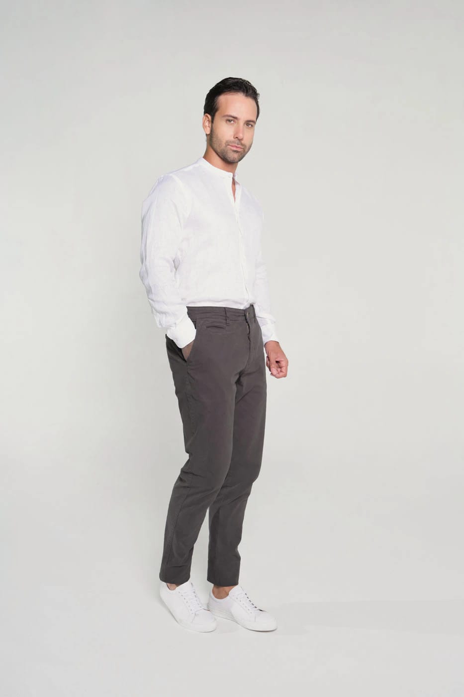 Camisa Classic Neru Lino Blanco - imagen 2