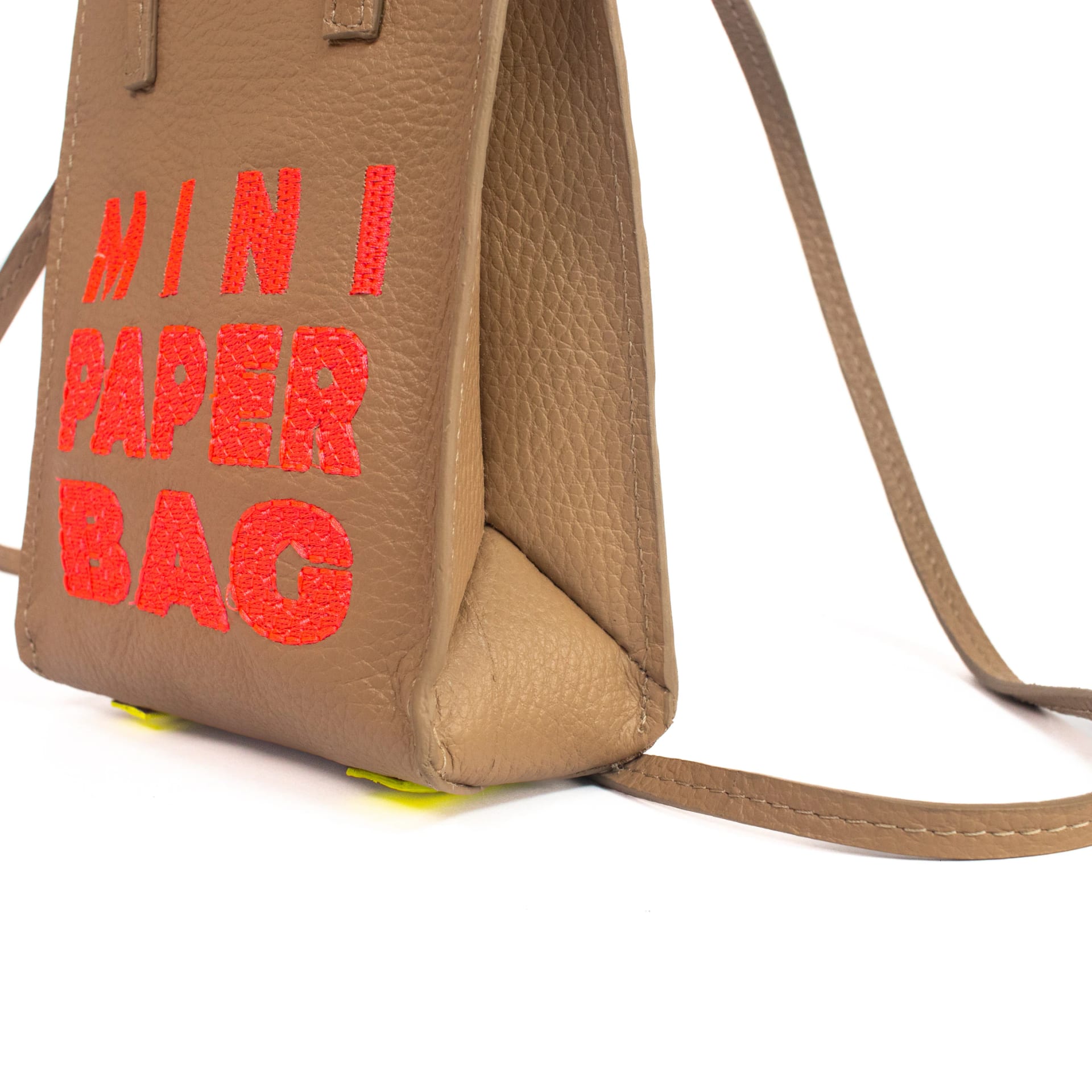 Mini Paper Bag - Cocoa x Neon Pink - imagen 4