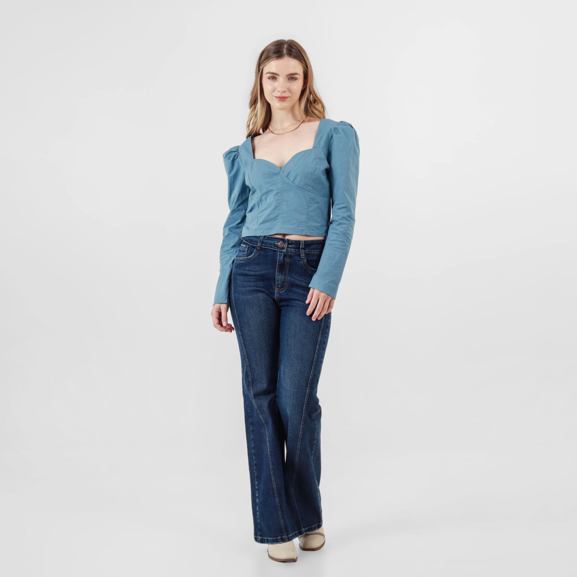 Blusa Cuello V Manga Larga - imagen 3