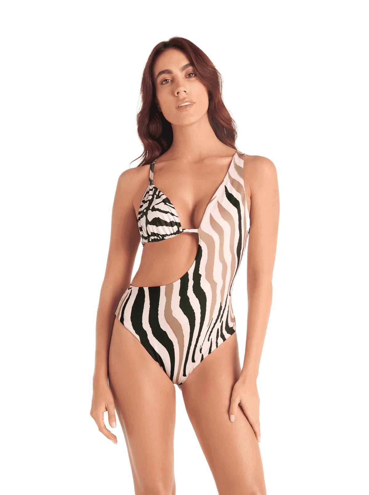 VESTIDO DE BAÑO ENTERO 43945 - SILUETA ASIMÉTRICA - imagen 1