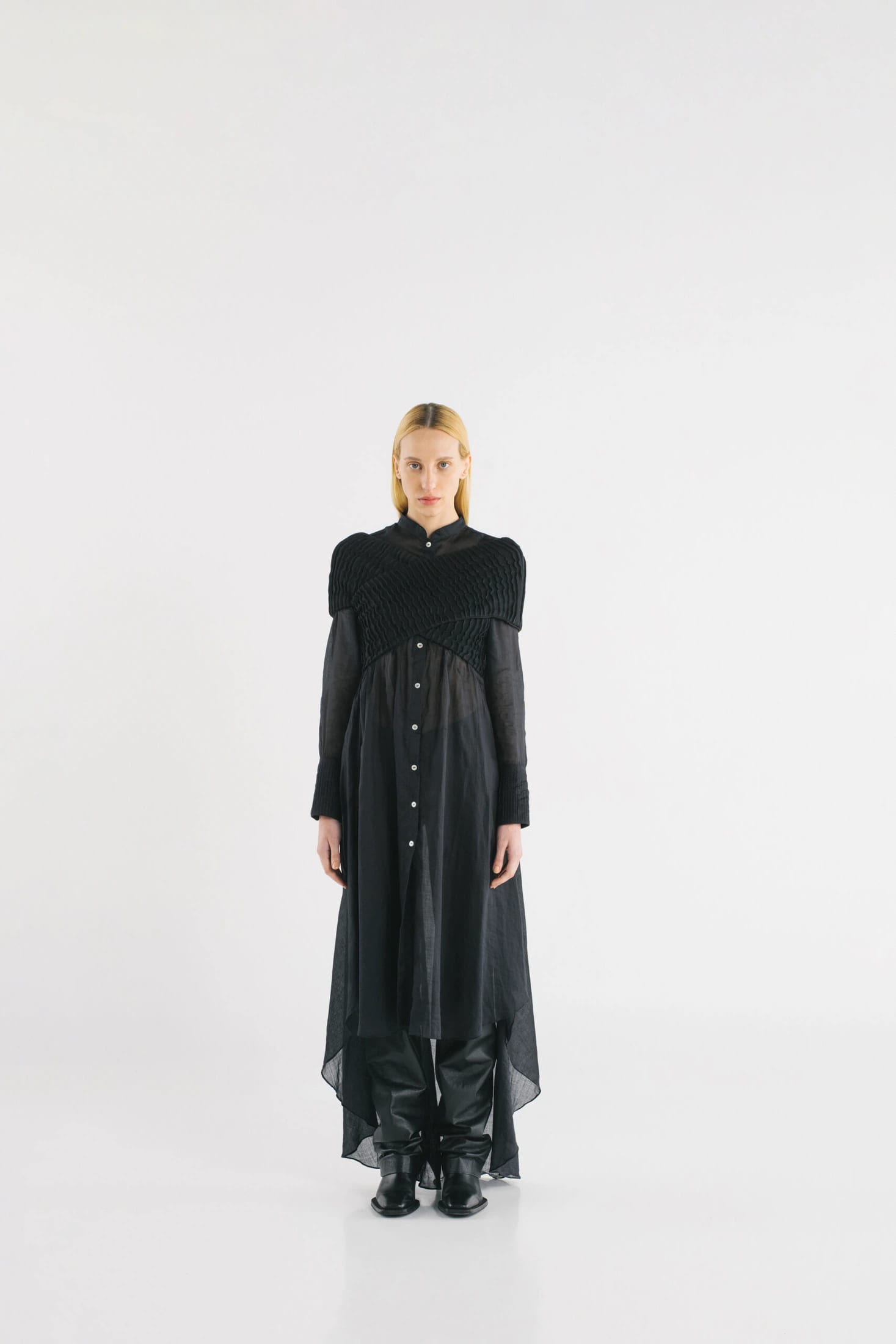 FURROWS SHIRT DRESS TOP - imagen 5