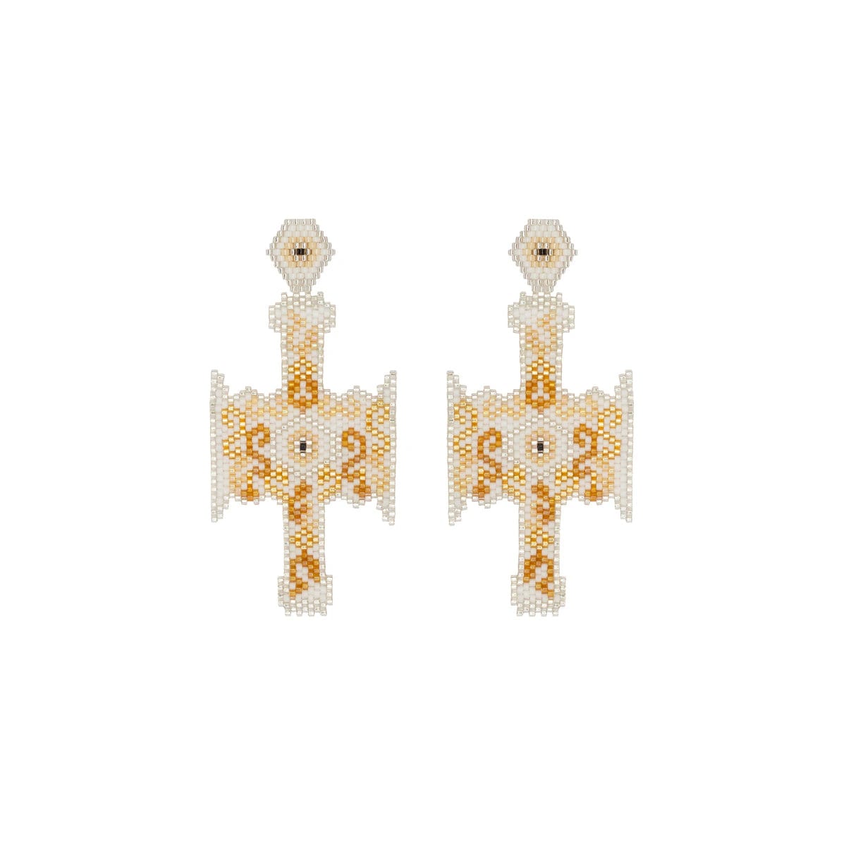 Aretes Cruz Blancas - imagen 1