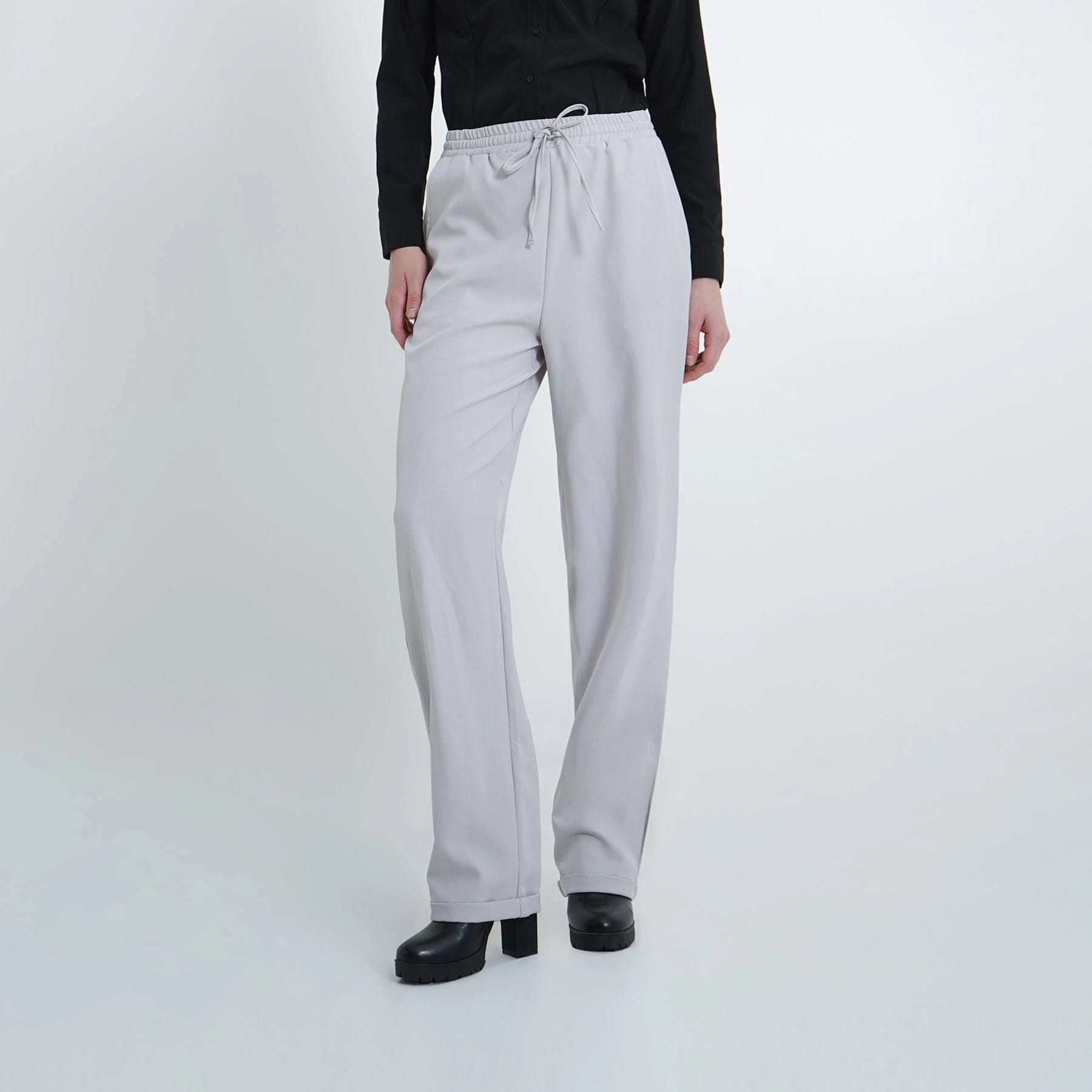 Pantalón recto con elastico y cintura - imagen 6