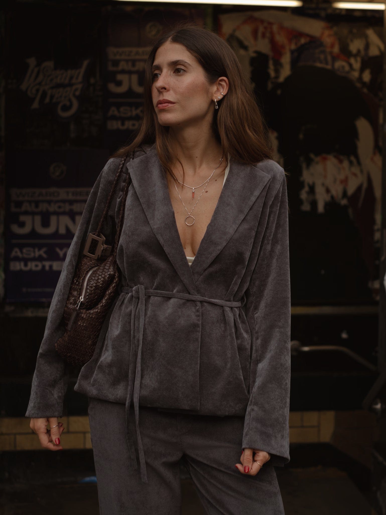CORD BLAZER - DEEP BROWN - imagen 2