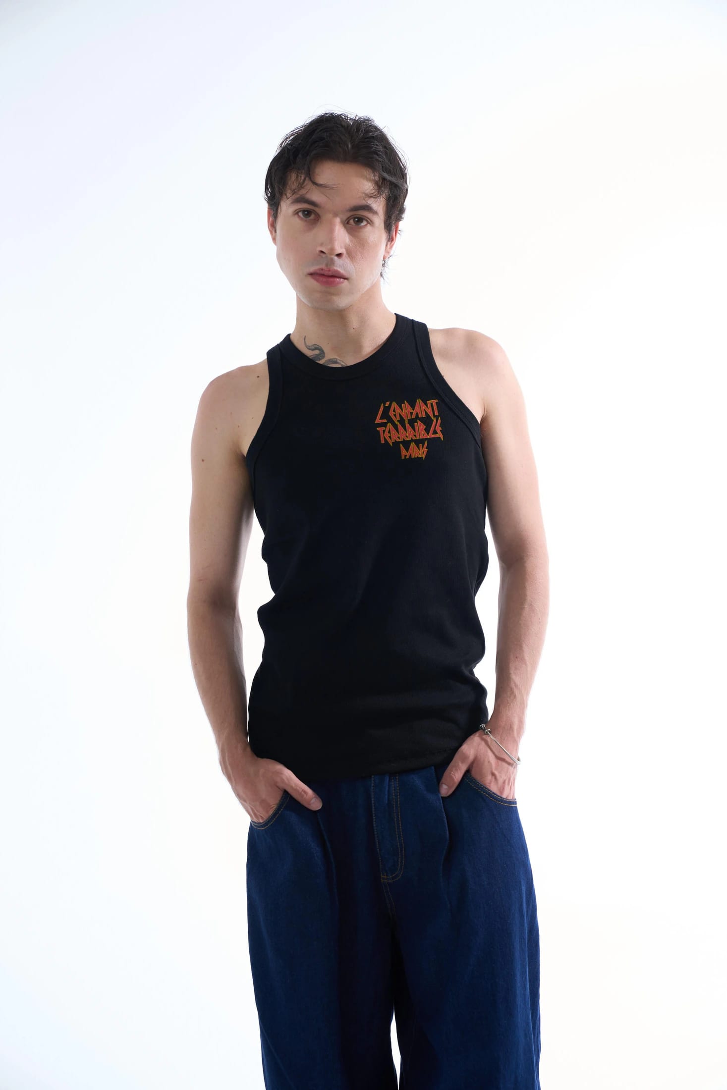 L'ENFANT BLACK MEN TANK TOP - imagen 2