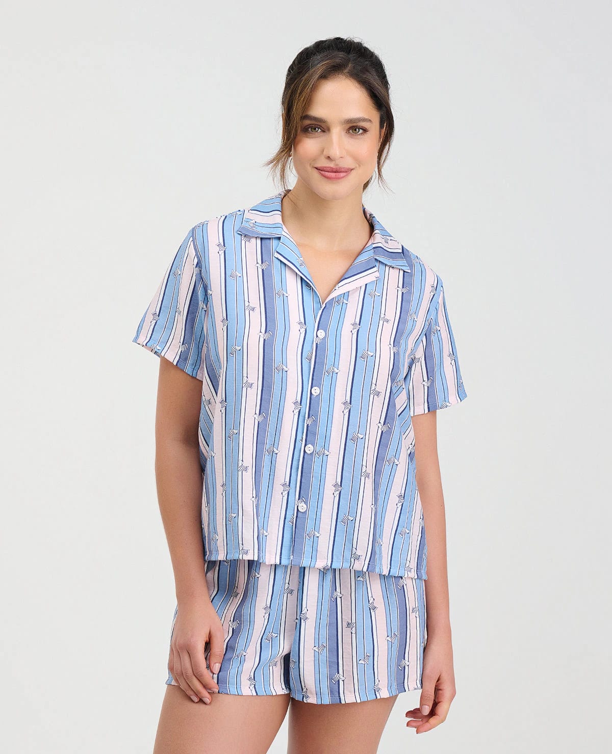 Pijama de Short | Camisa Manga Corta de Botones - imagen 1
