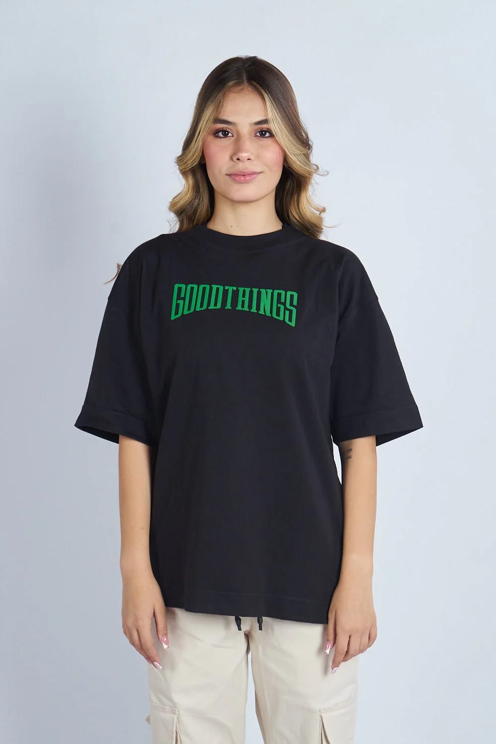 Camiseta oversize estampado Good Things Negro | DROP 03 | - imagen 7