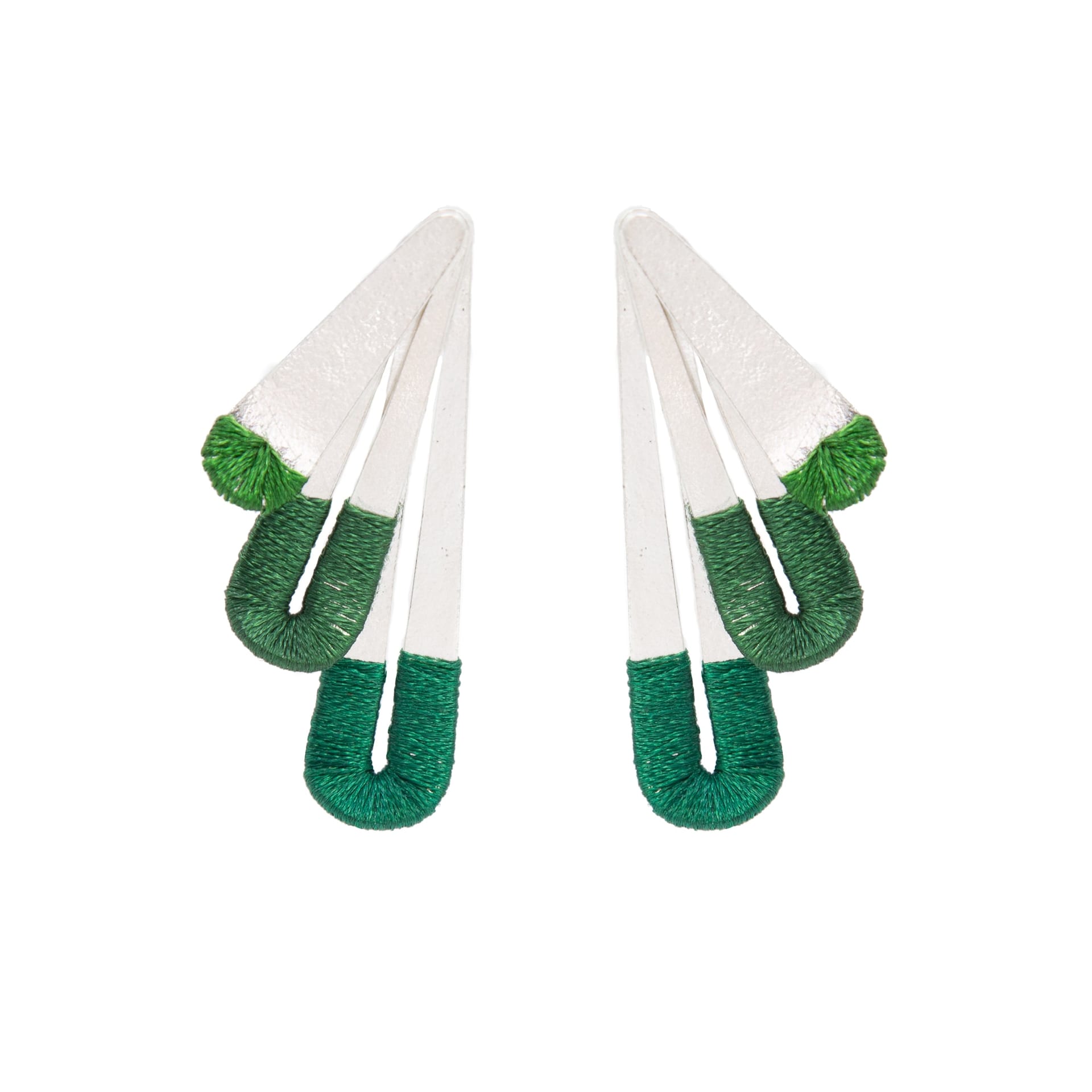 Trio Woven Wing Earrings - imagen 4