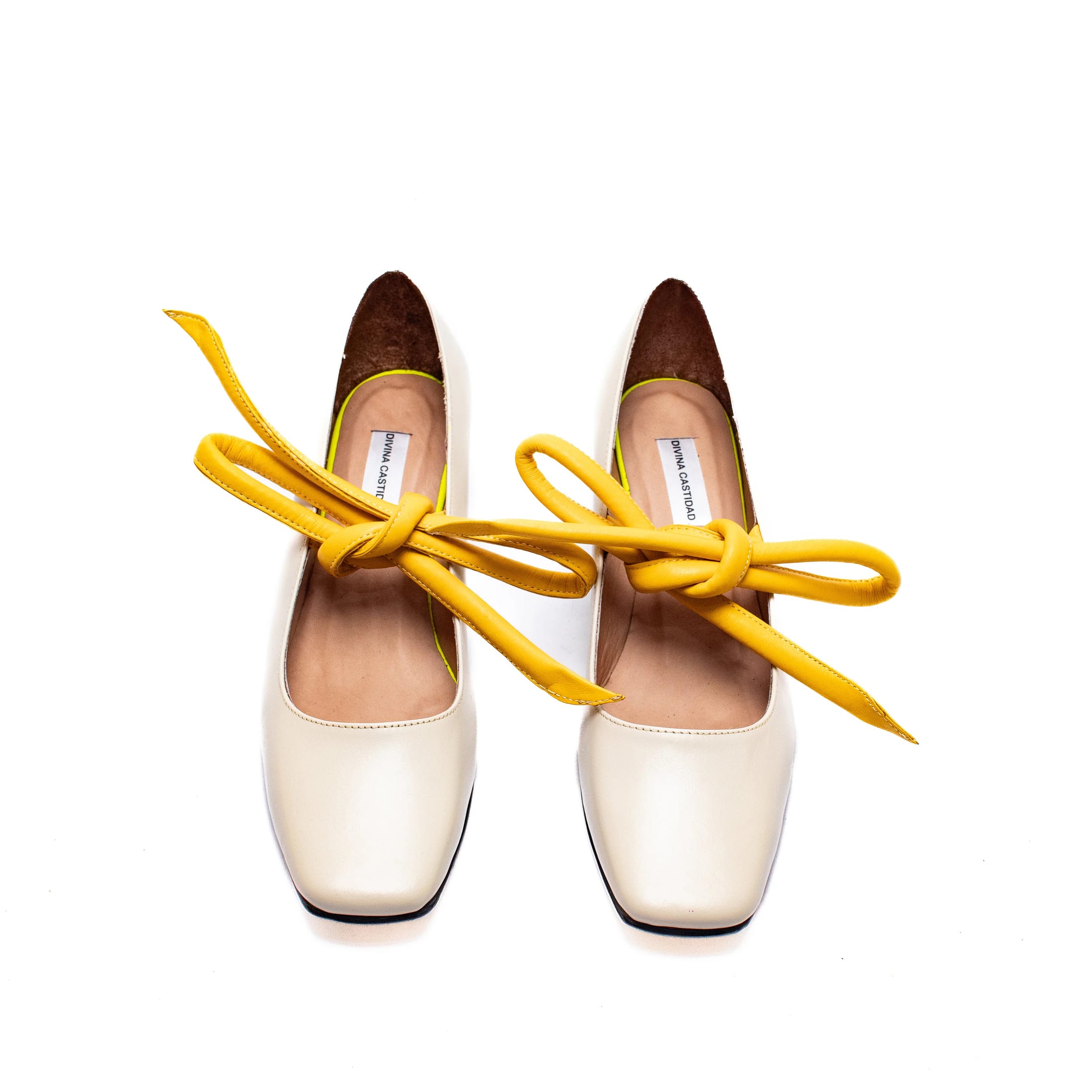 CHUNKIE MARY JANE beige x amarillo - imagen 1
