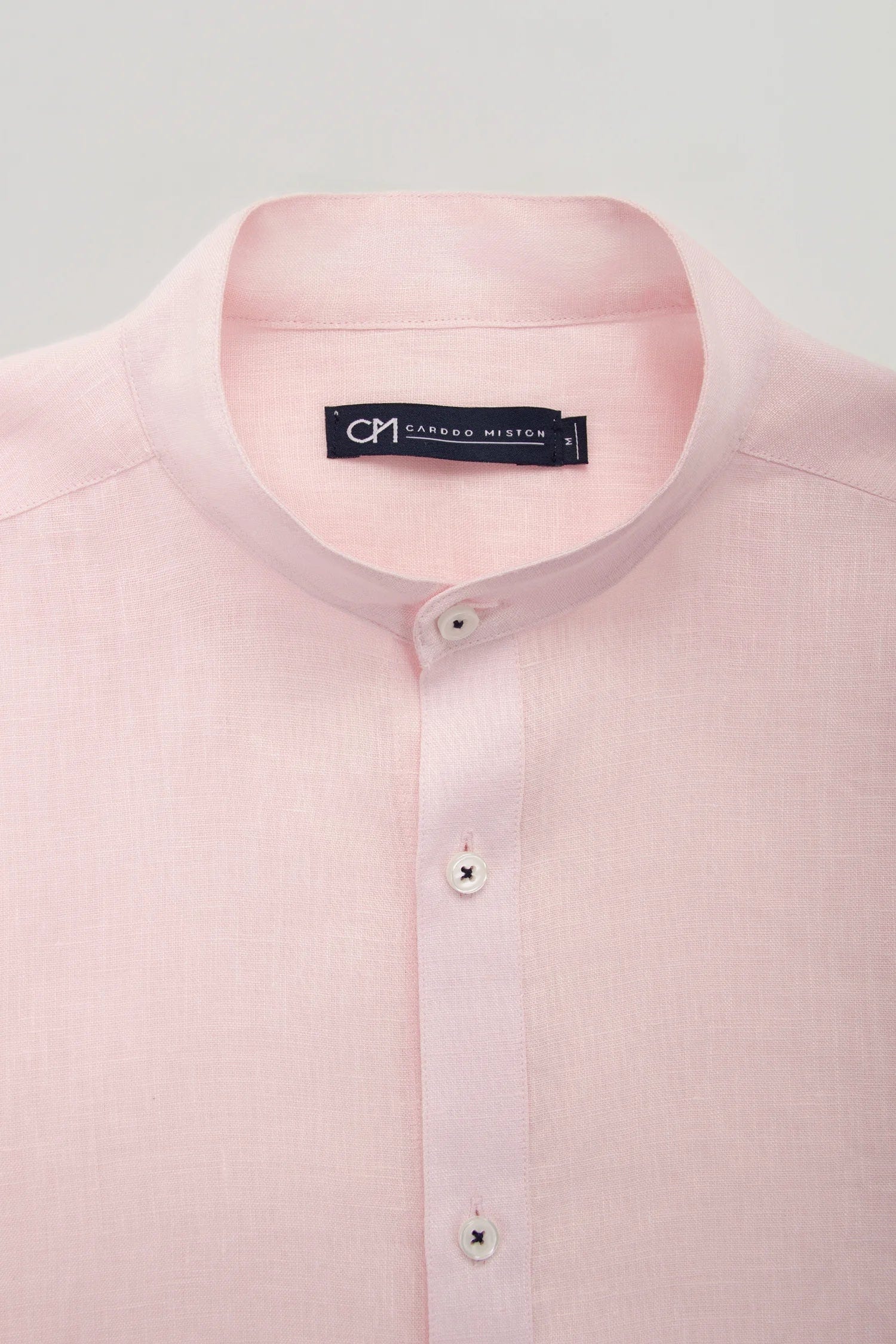 Camisa Cuello Mao Lino Rosa Bebé - imagen 2