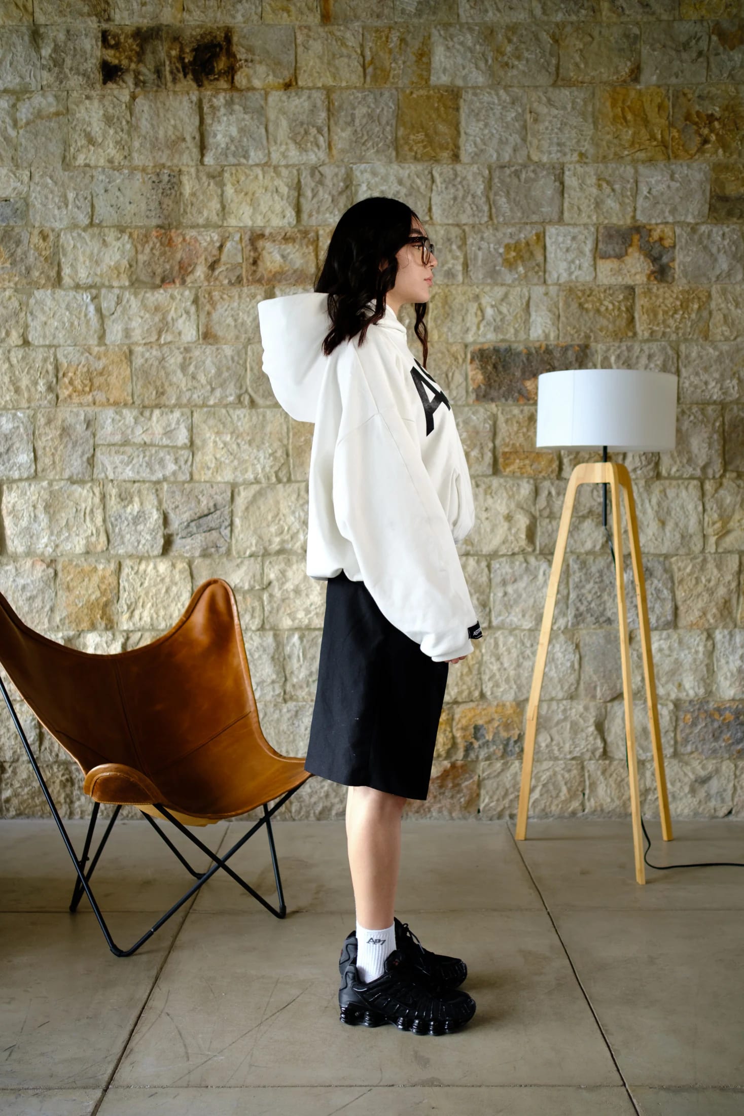 Basics V2 - Ivory Hoodie Boxy Fit - imagen 8