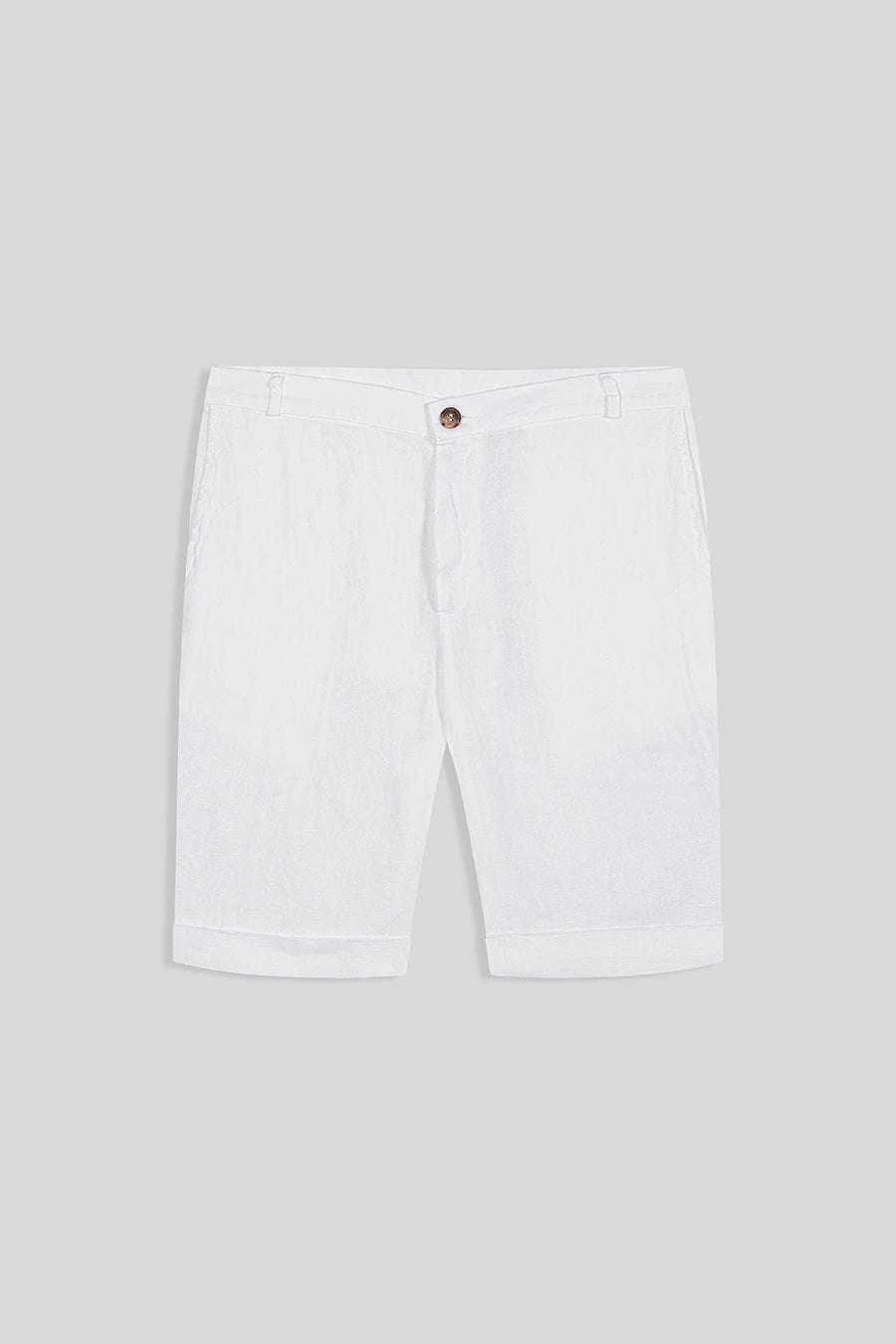 Men's linen bermuda white - imagen 1