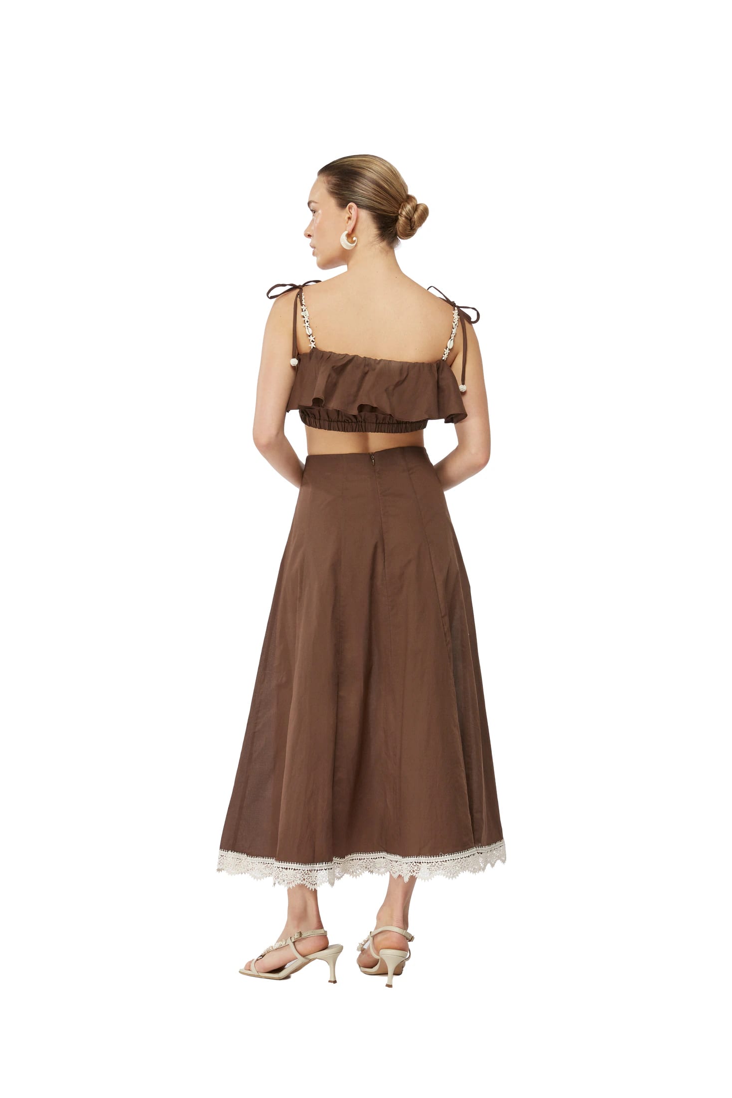 ZAPHYR MIDI SKIRT BROWN - imagen 2