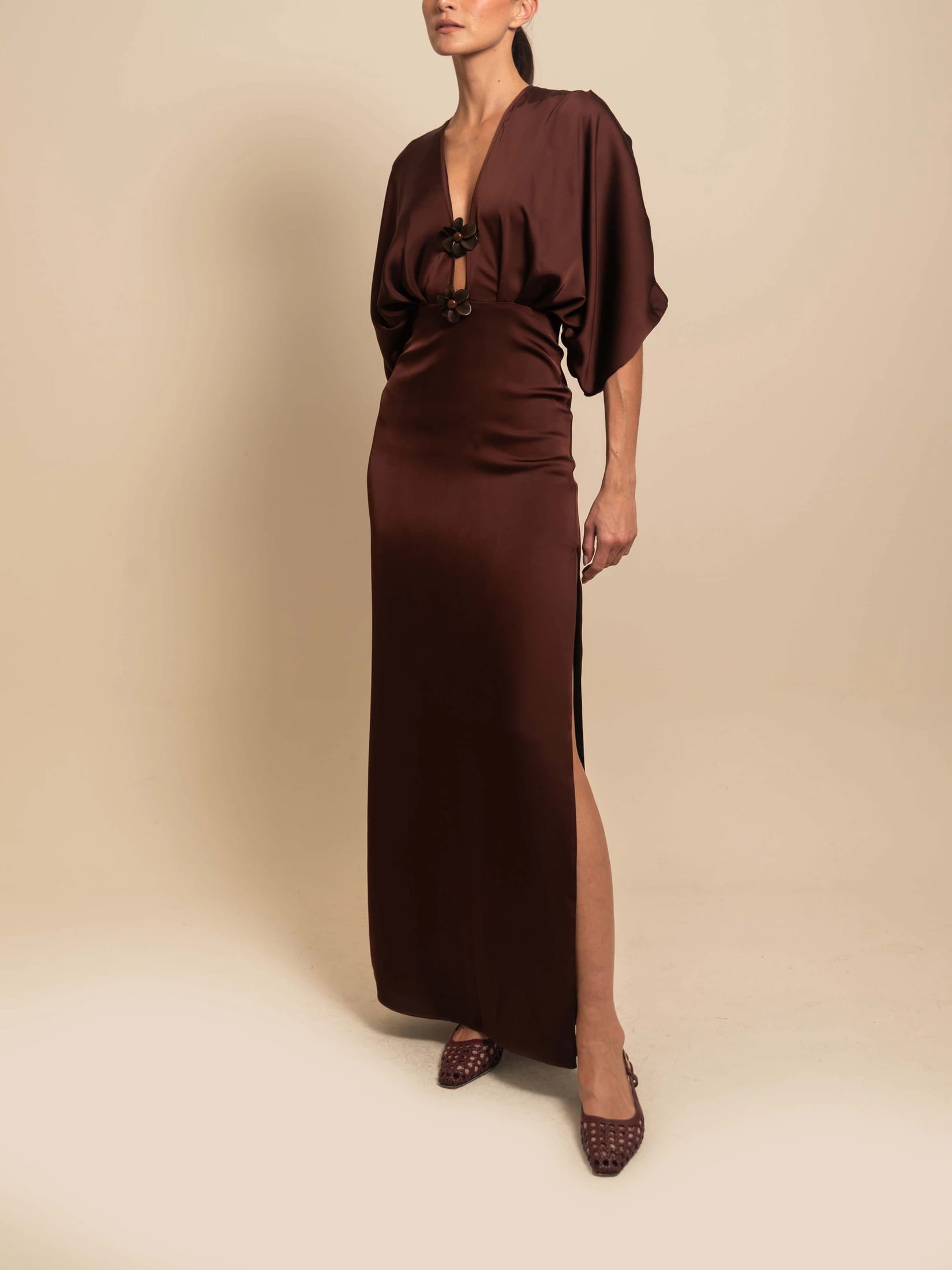 ABBEY DRESS ESPRESSO - imagen 1