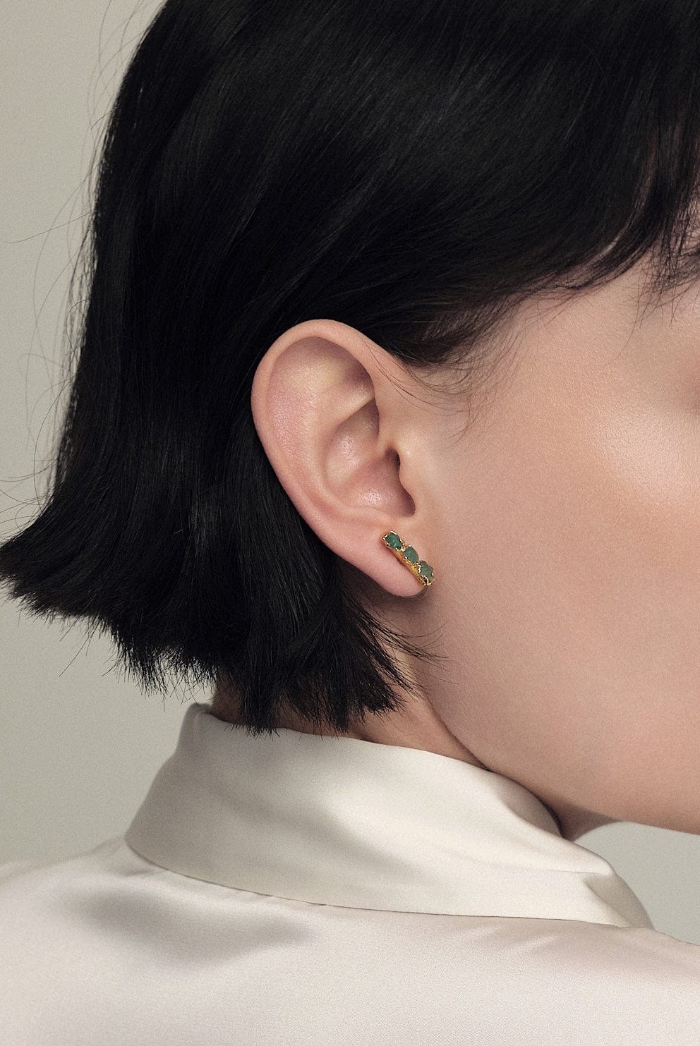 Aretes 3 Stone Studs Small - imagen 2