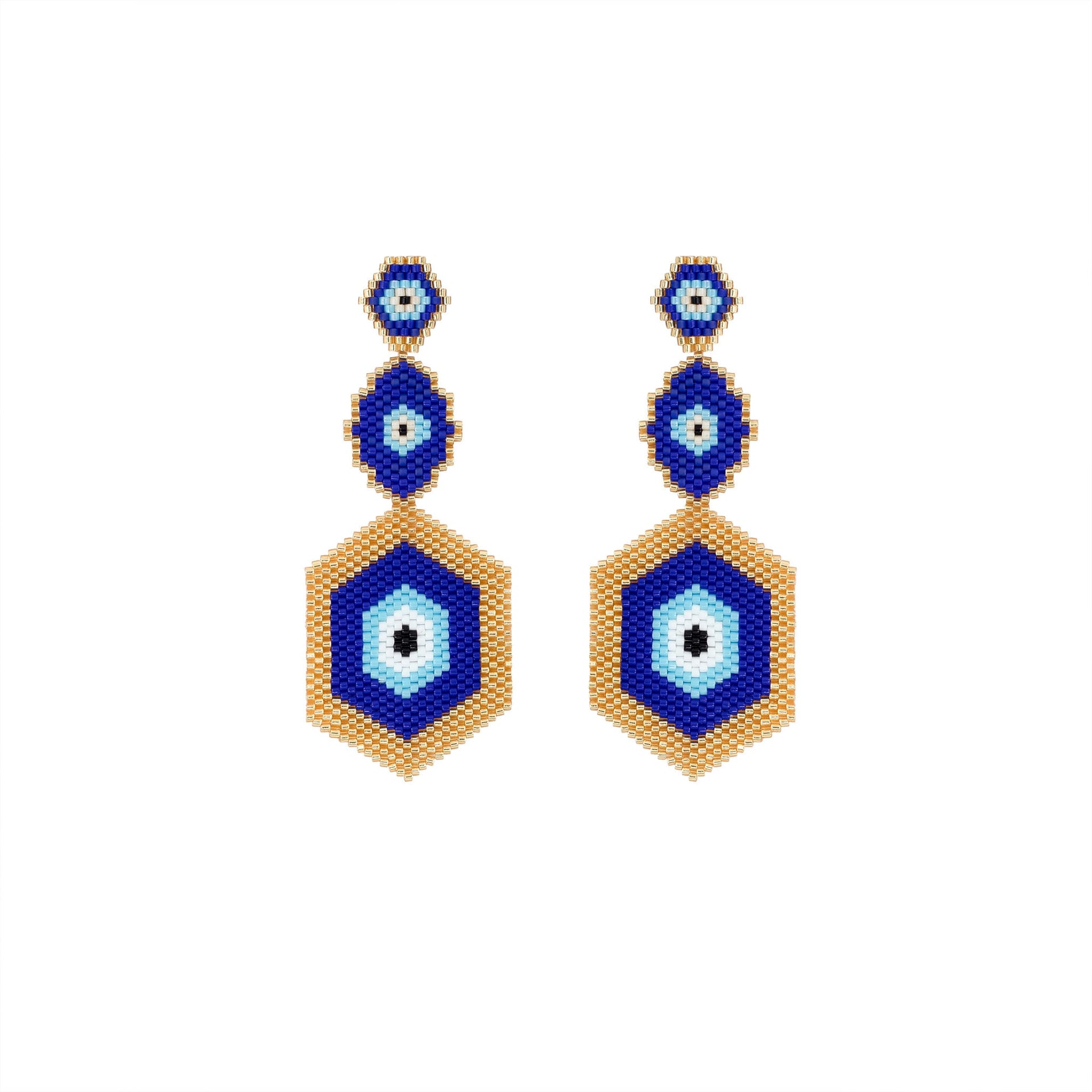 Aretes Horus Hojita Mar Dorado - imagen 1