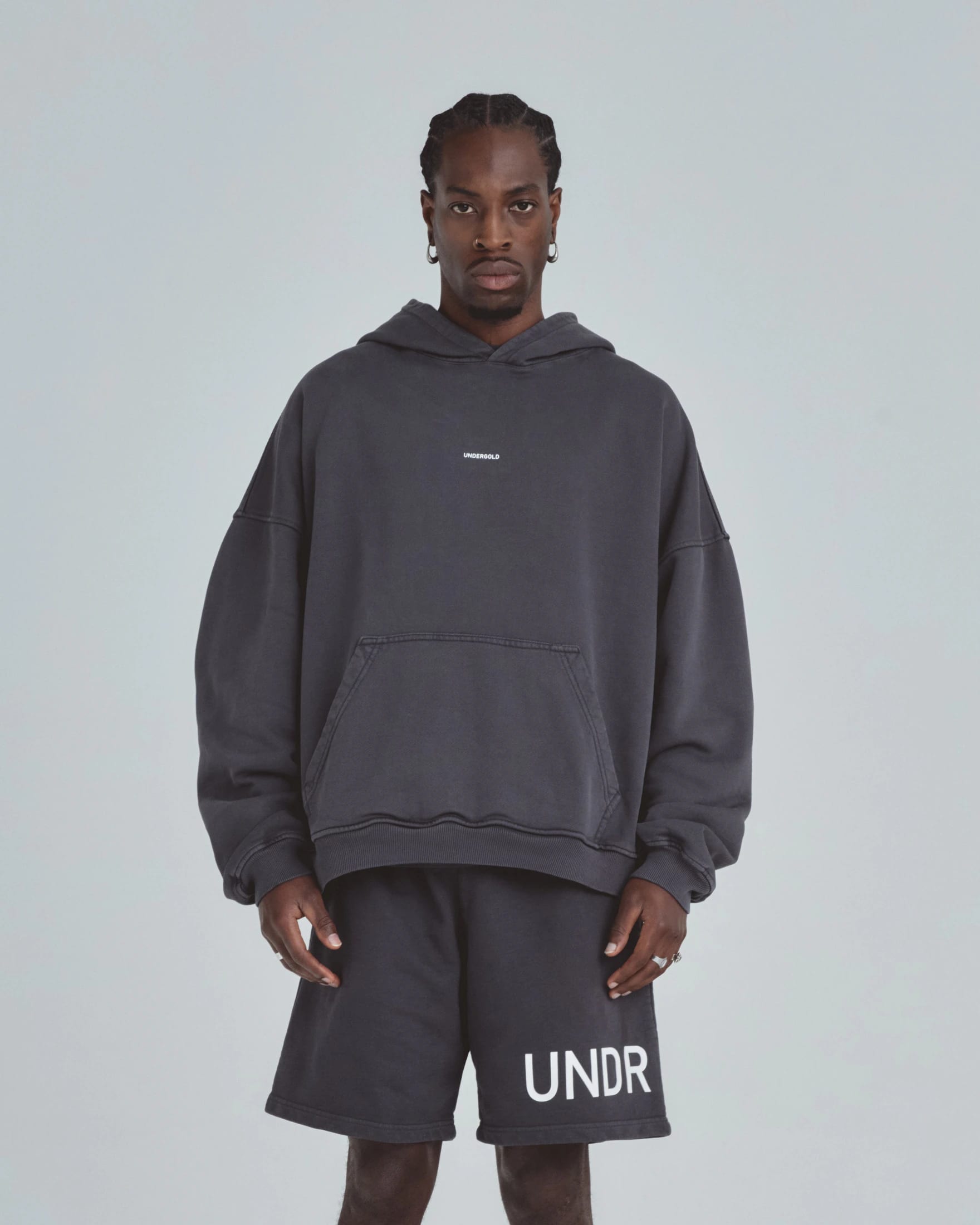 Line Basic Hoodie Dark Gray - imagen 2