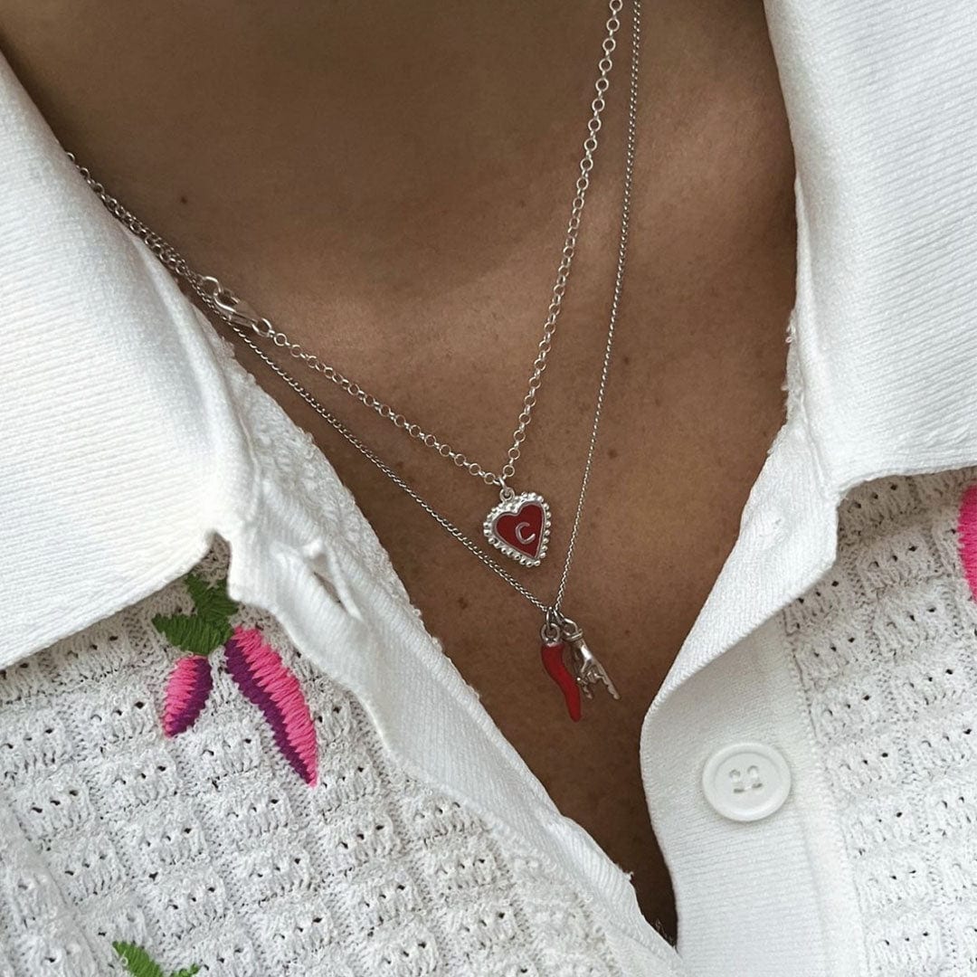 PreOrder Cadena 1 Letra Heart Plata - imagen 4