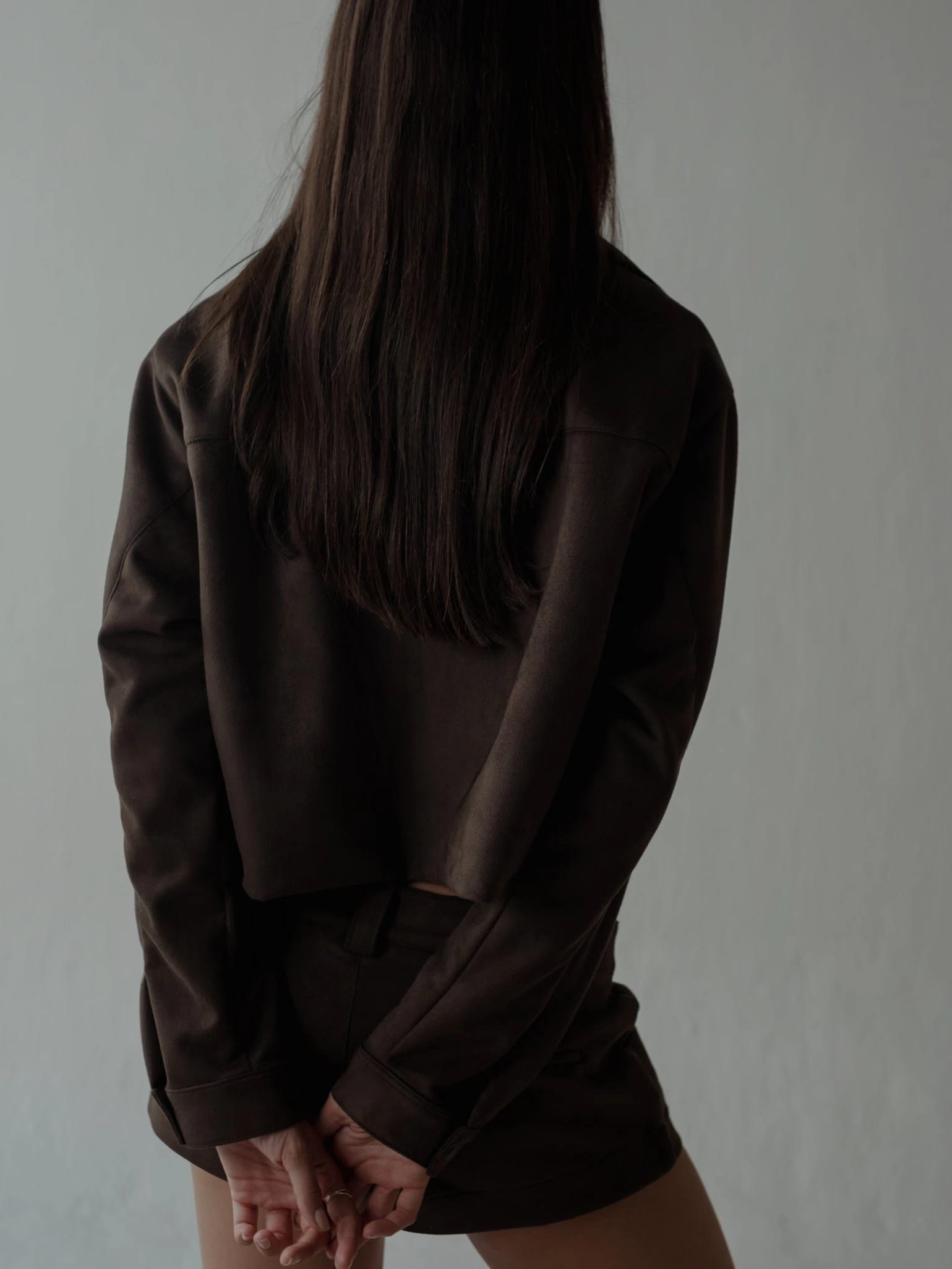 SUEDE BOXY JACKET - ESPRESSO - imagen 11