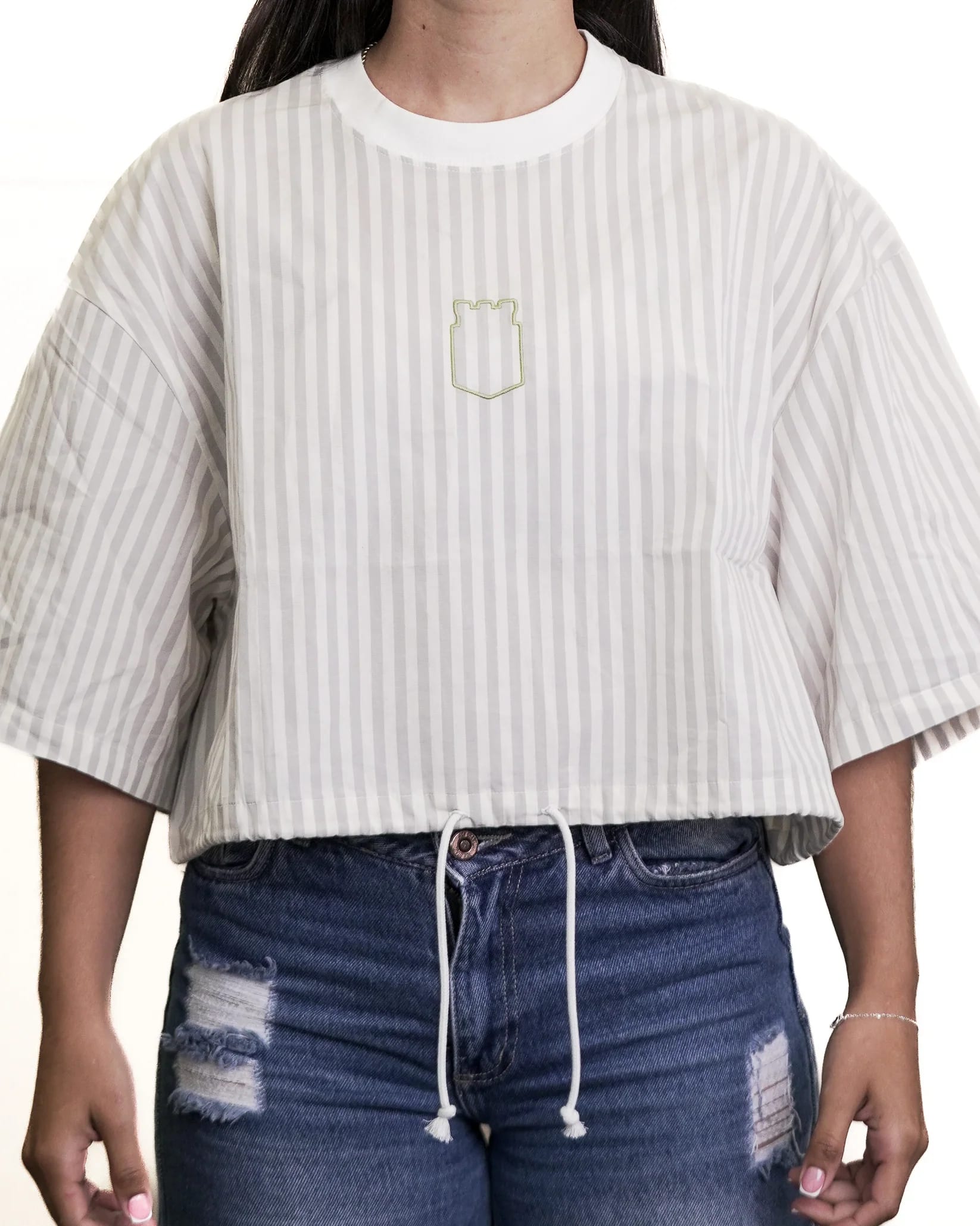 CAMISA BLANCA  RAYAS MUJER  NIKE - imagen 8
