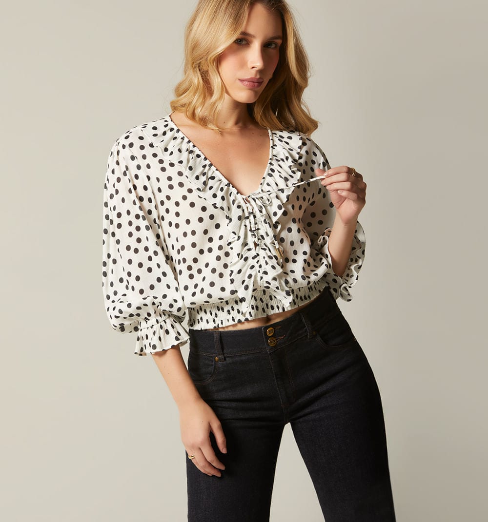 Blusa manga 3/4 con boleros - imagen 2