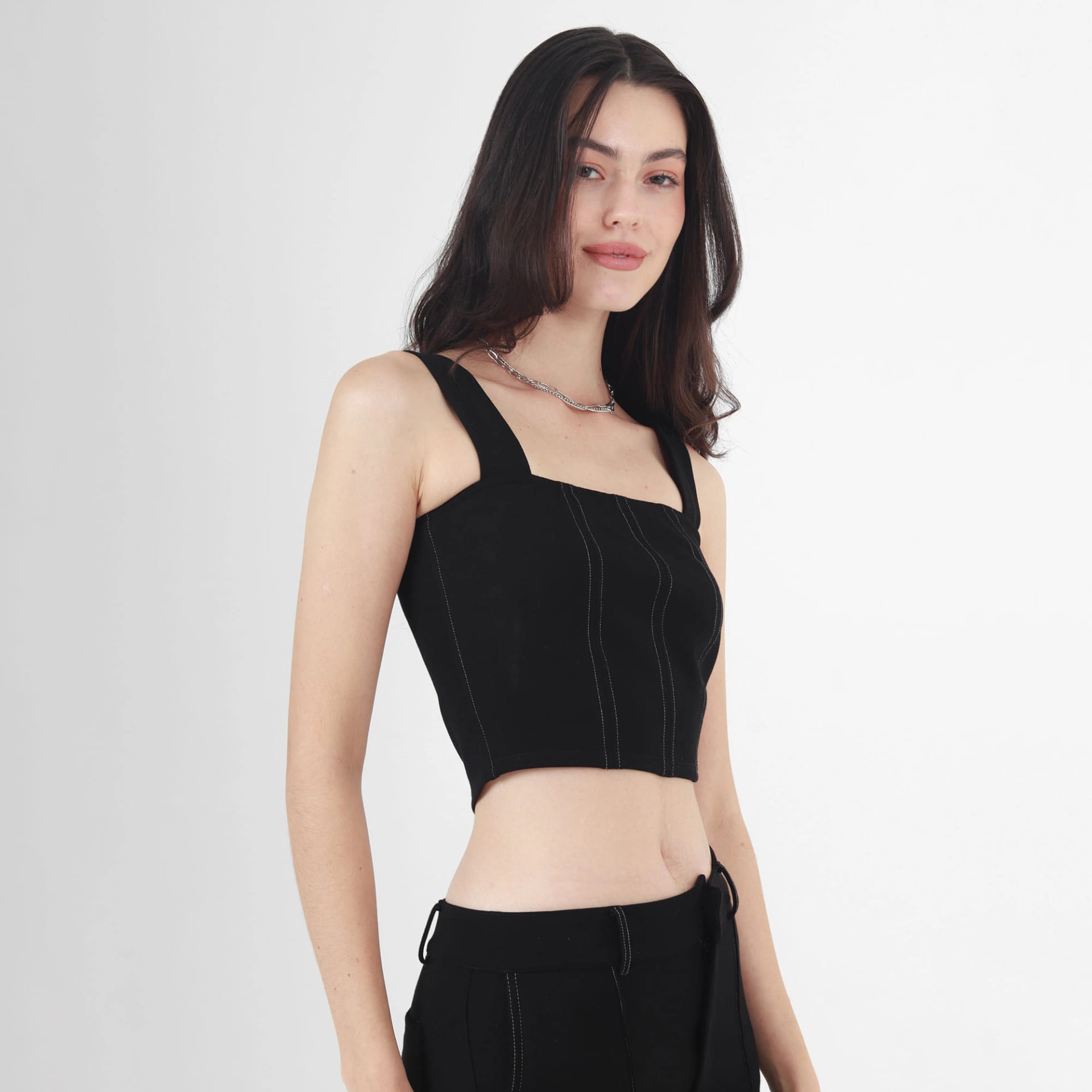 Blusa Cuello U Manga Tiras - imagen 5