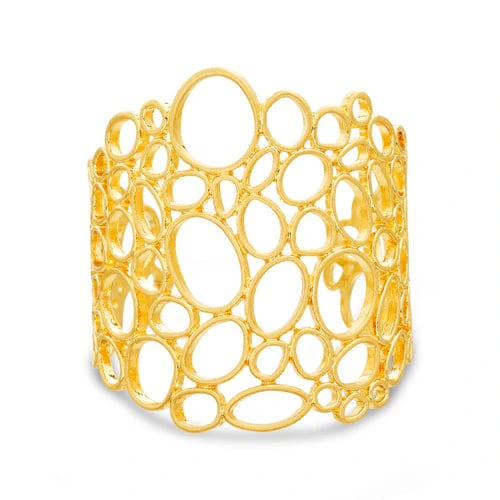 Organic Shaped Open Circle Cuff Bracelet - imagen 1