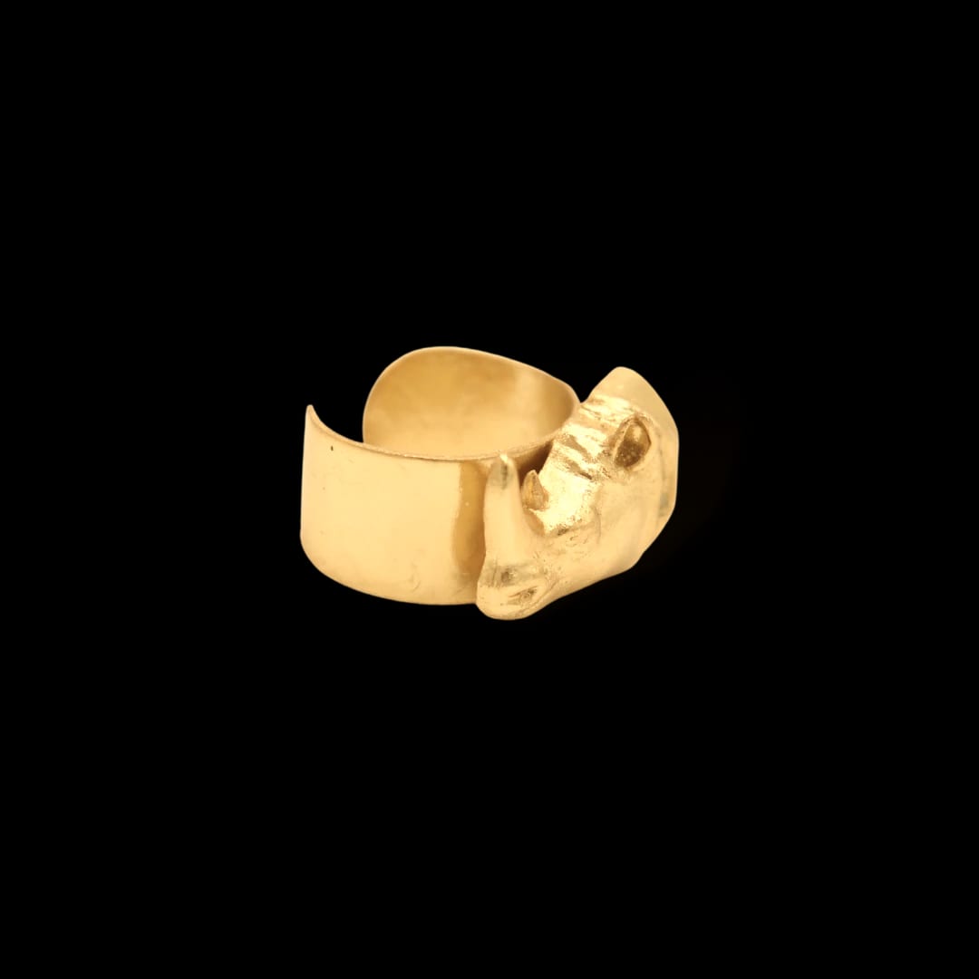 Anillo con cabeza de rinoceronte - imagen 2