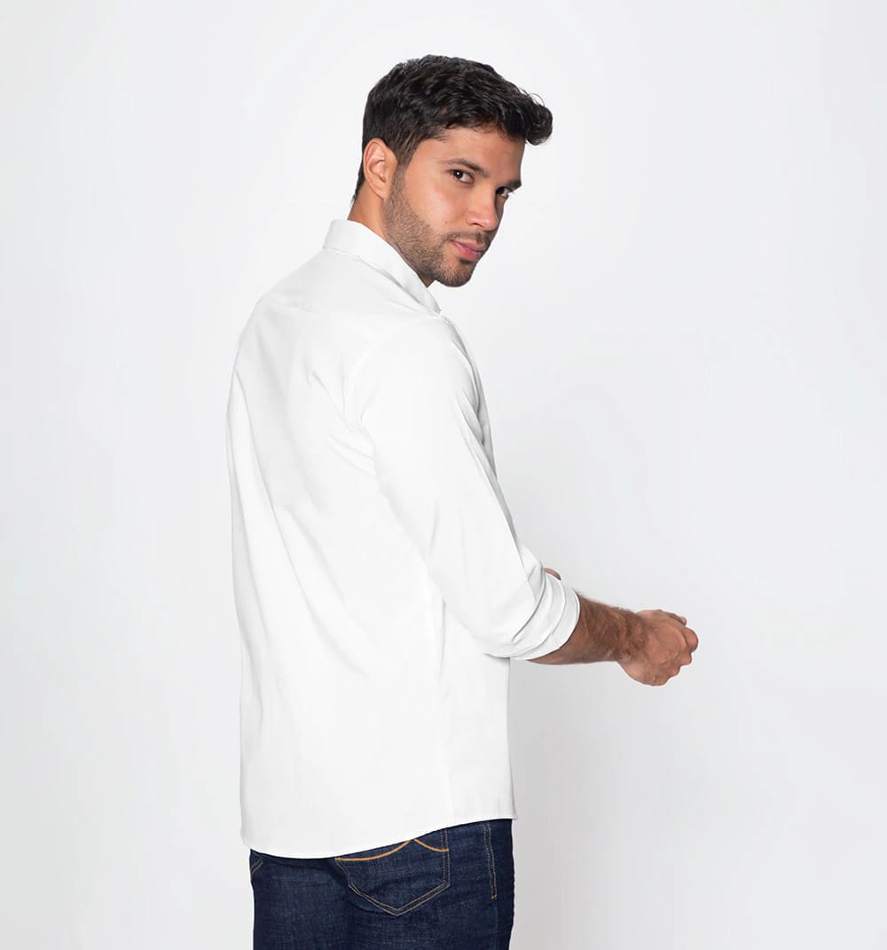 Camisa manga larga slim fit con cinta en - imagen 12