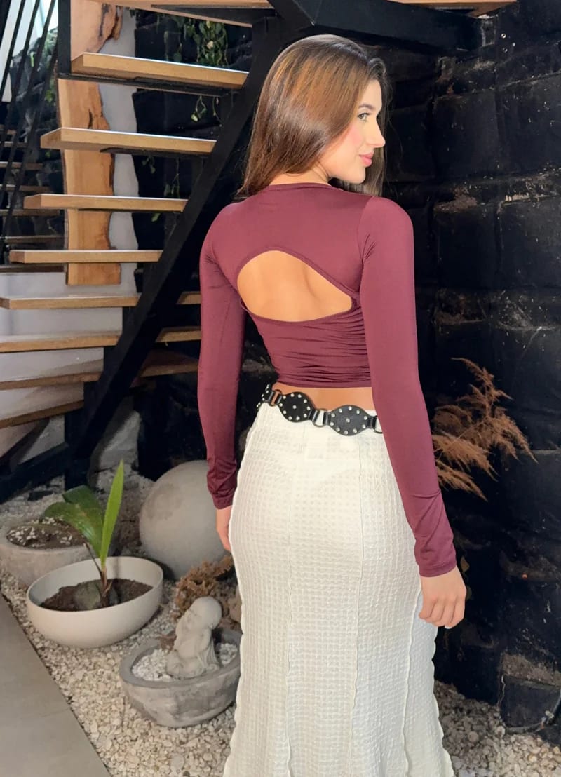 Camibuso en lycra Lagoon - Burgundy - imagen 7