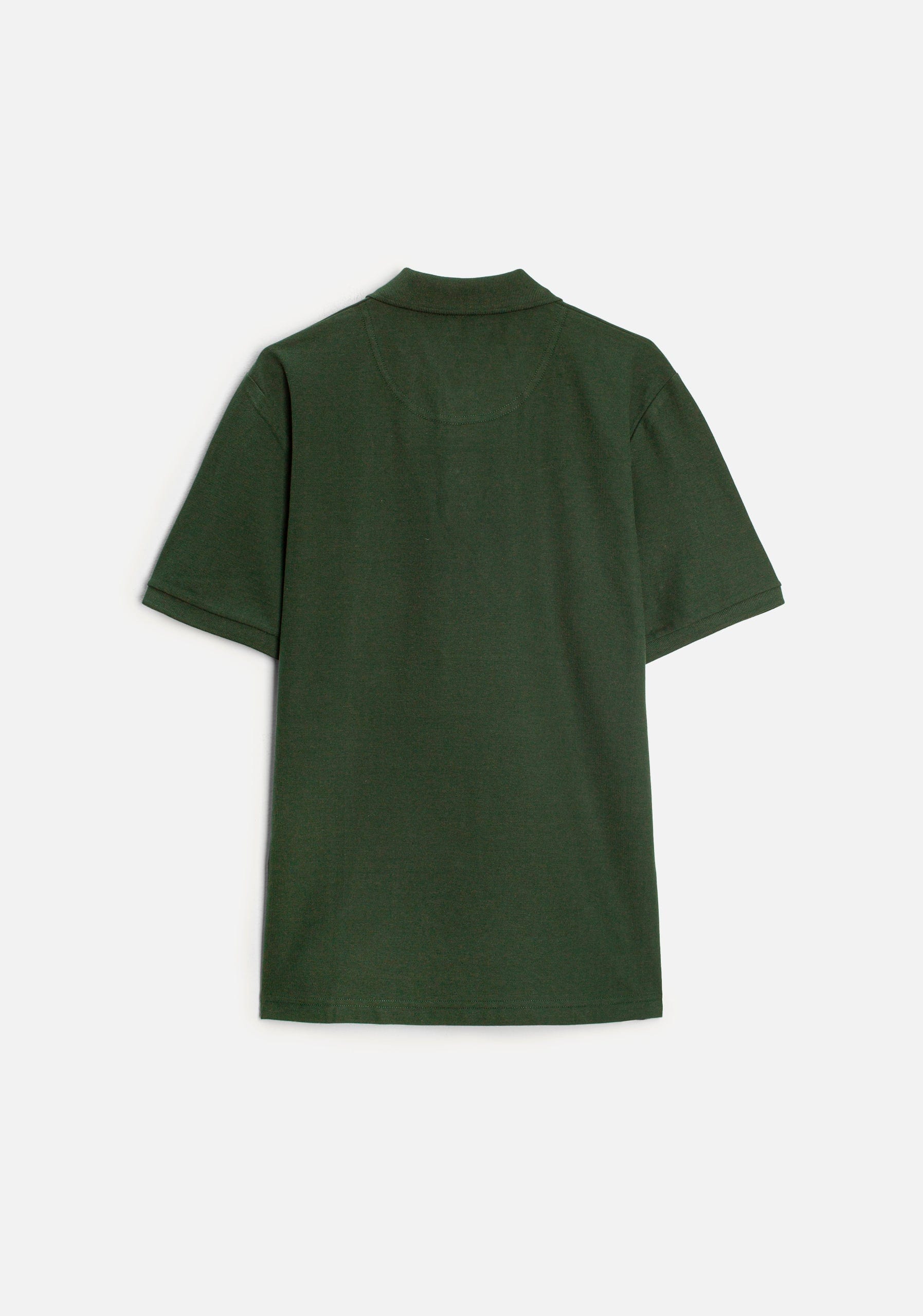 Camiseta Polo H Unicolor L-Ros Verde Osc. - imagen 3
