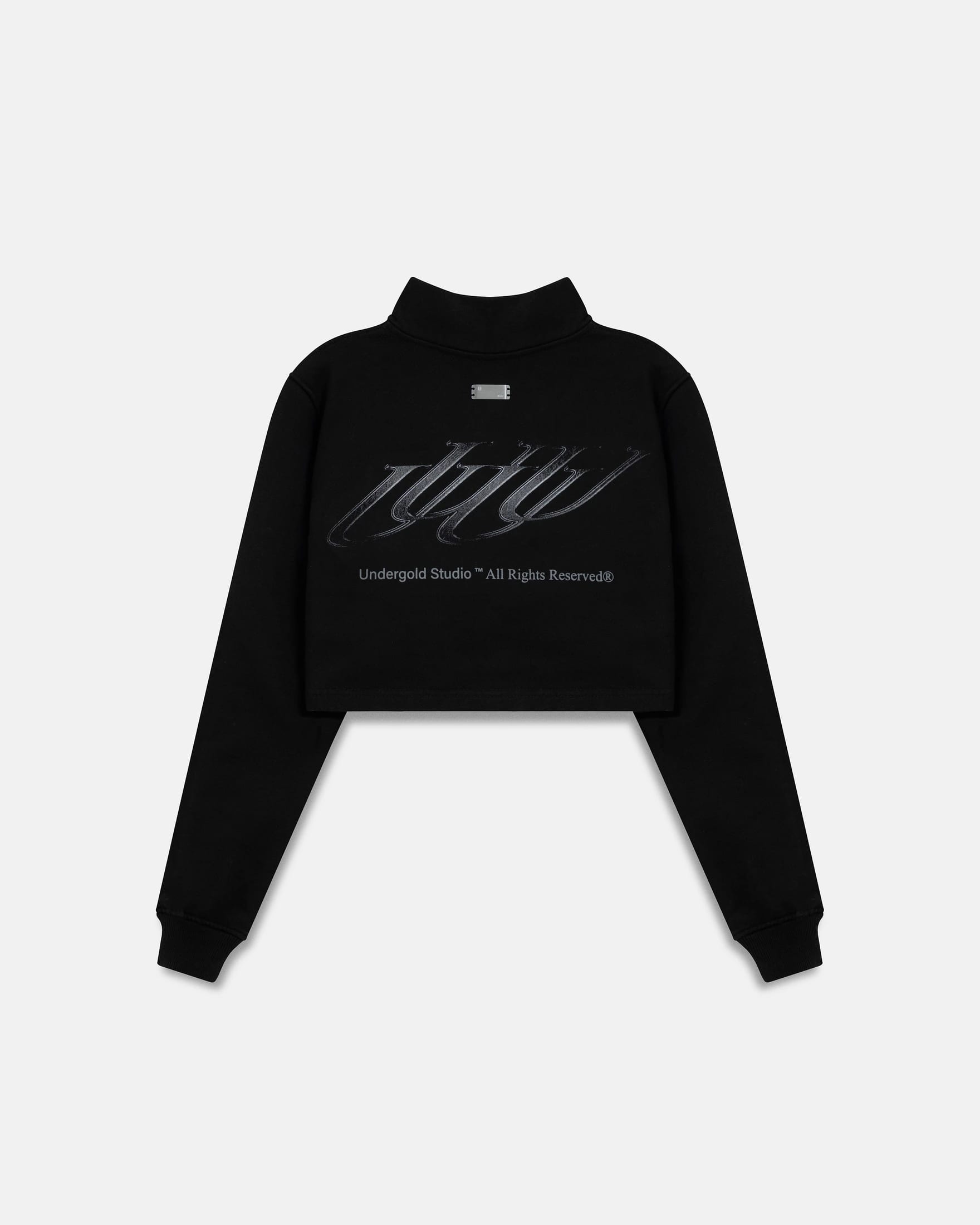 W Spring Unity Zip Up Slim Fit Crewneck Black - imagen 3