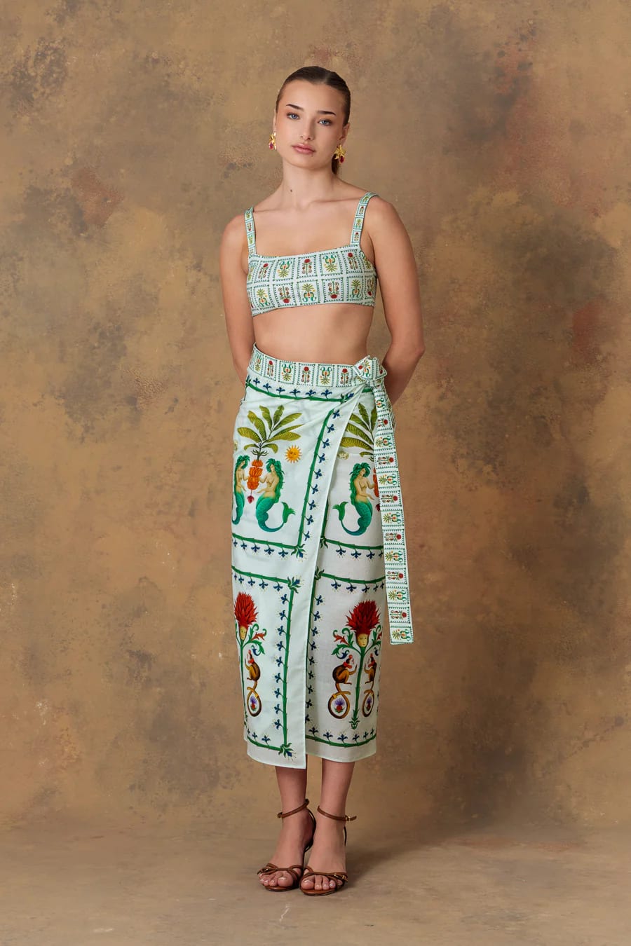 Women's pareo cotton silvan light green - imagen 4