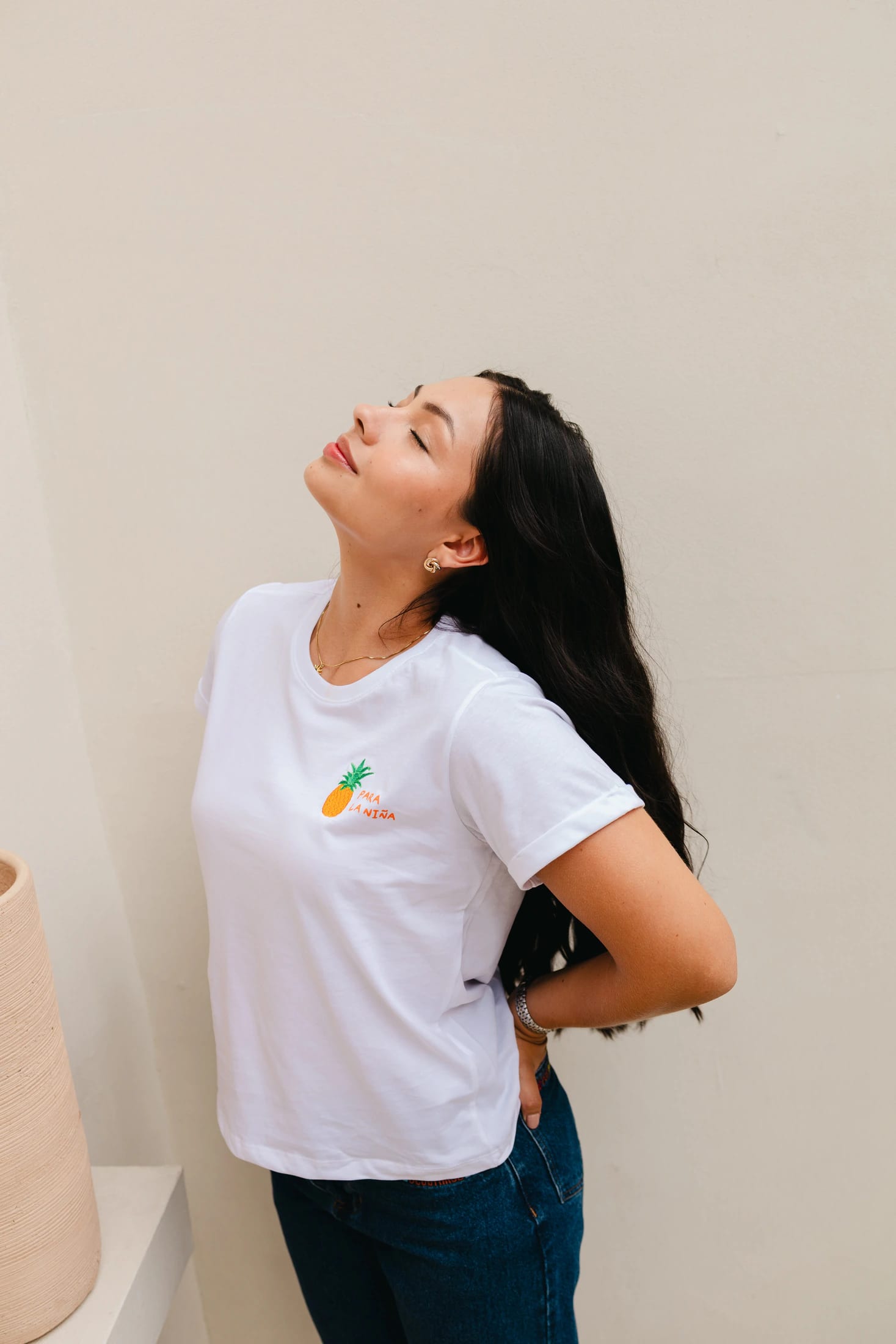 Piña Para La Niña Embroidered Oversized Tee - imagen 1
