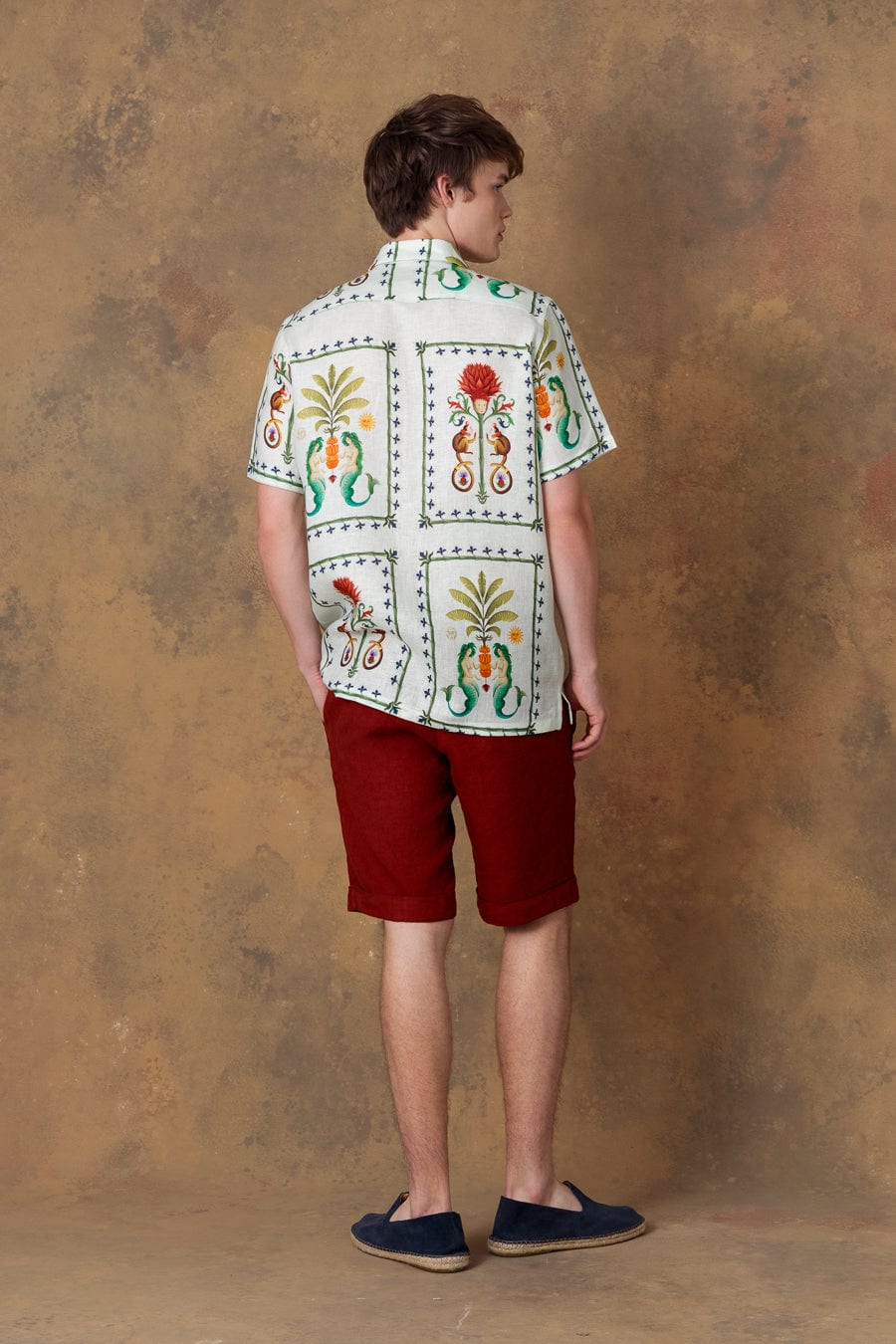 Men's linen shirt bowling silvan light green - imagen 6