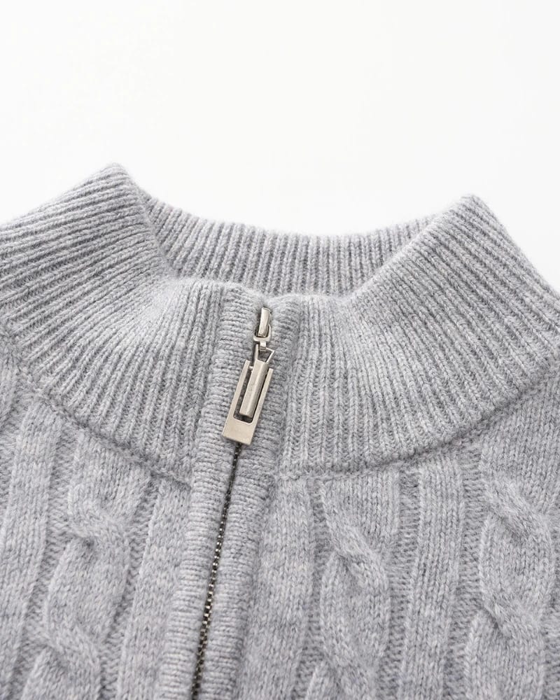 100% Cashmere Woven Half Zip - imagen 11