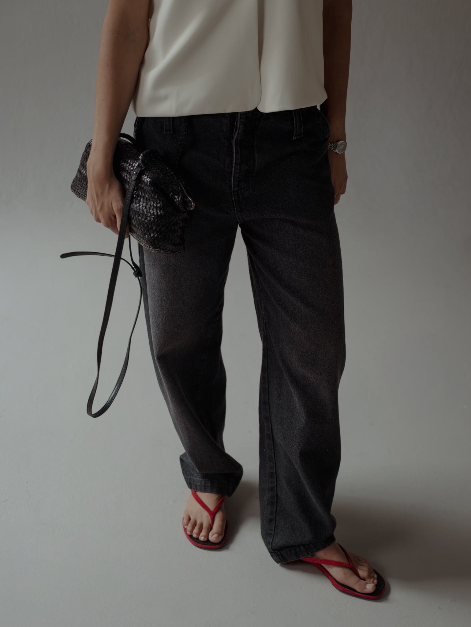 SARTORIAL BARREL JEAN - BLACK PEPPER - imagen 1